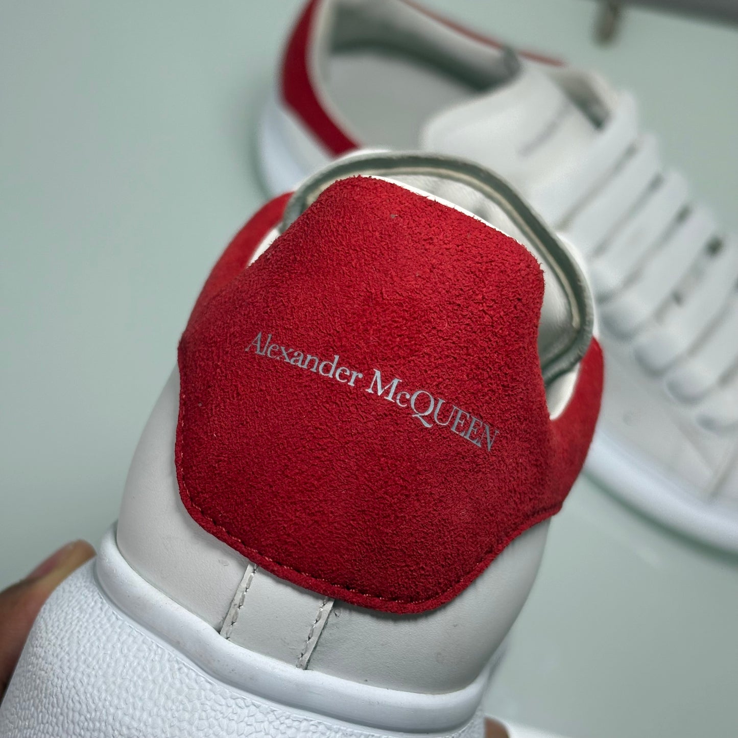 Alexander McQueen bianche tallone rosso 39
