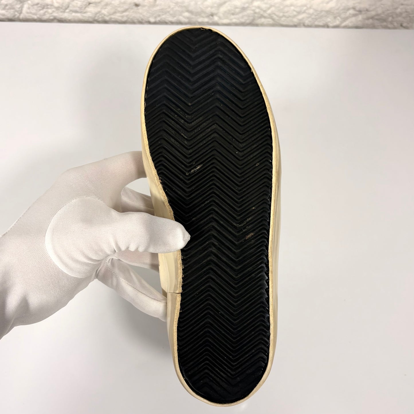 Golden goose superstar beige in pelle con Stella rossa in suede 37