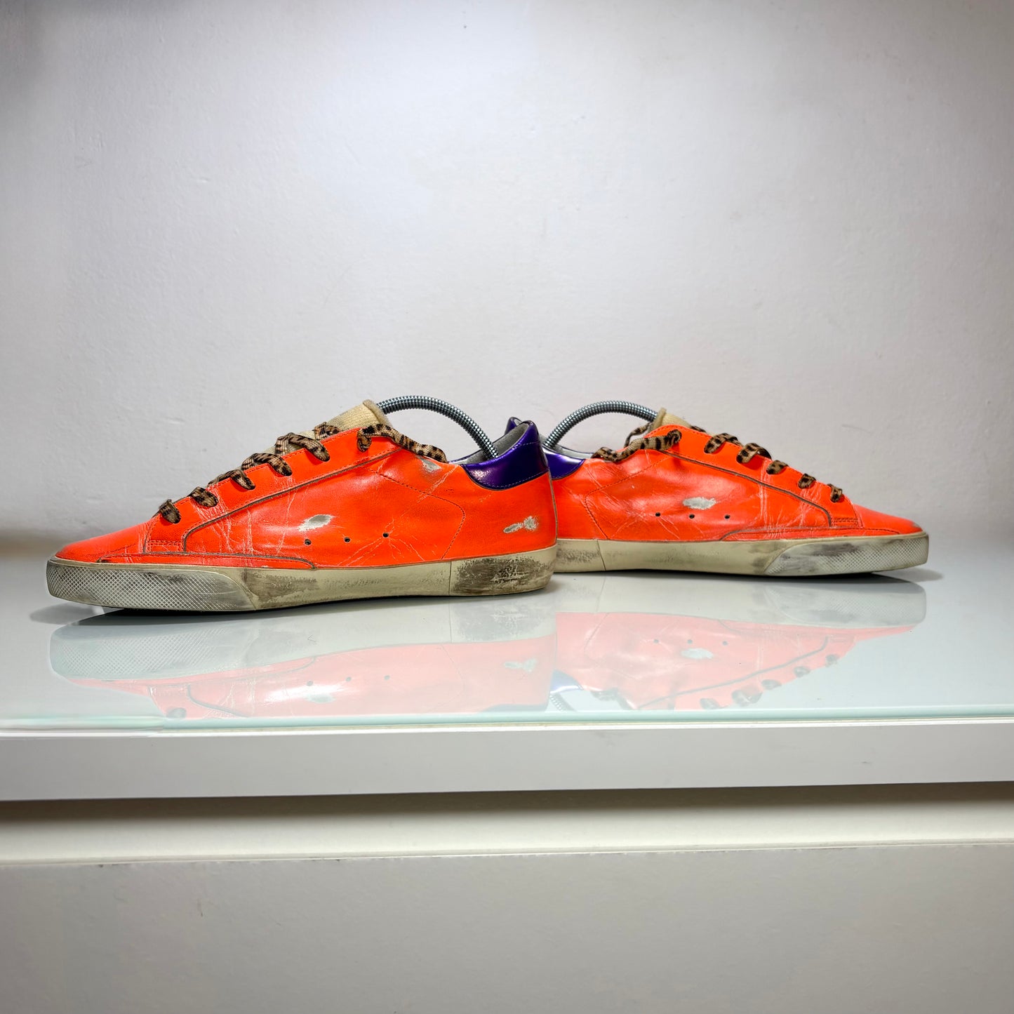 Golden goose Superstar arancione tallone blu 40