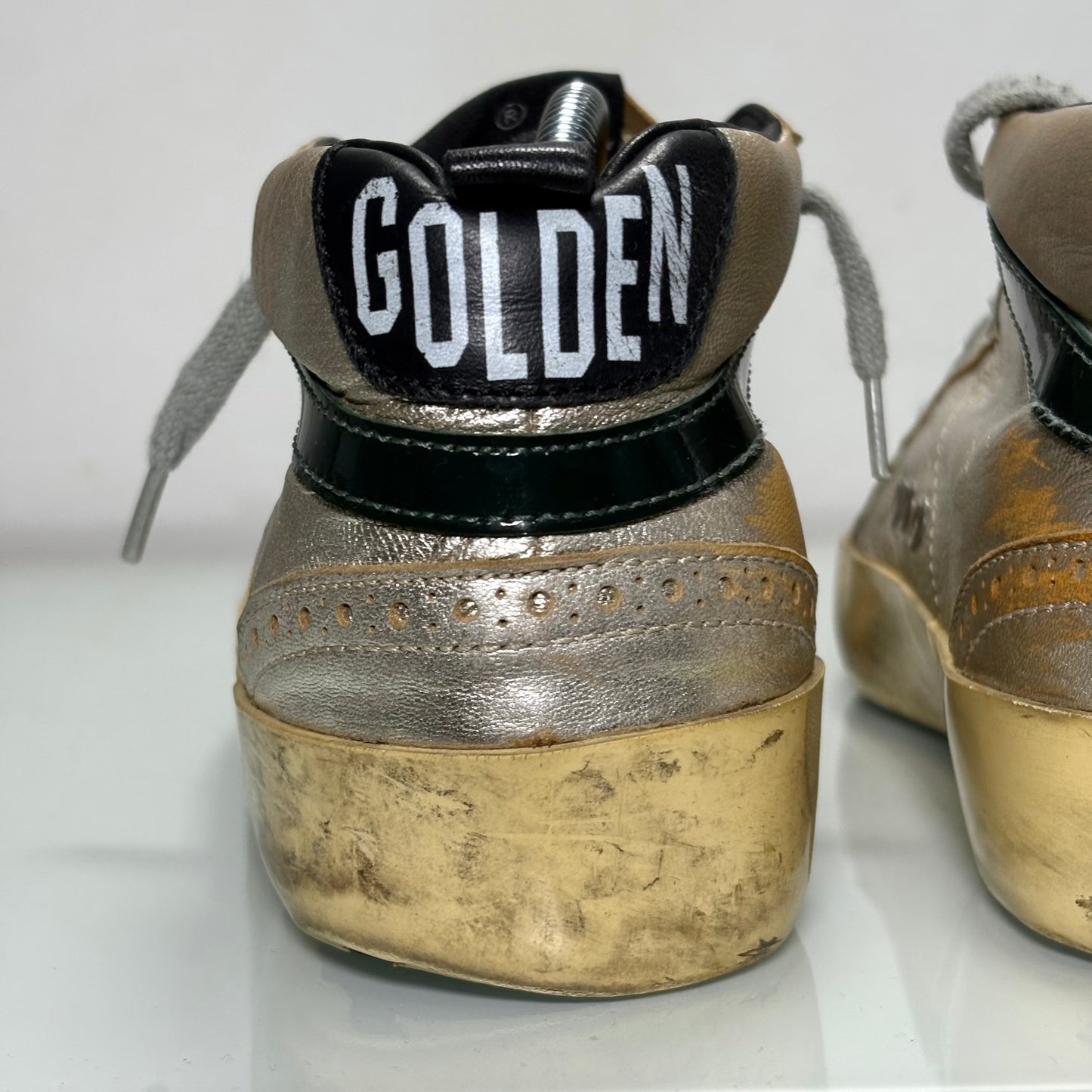 Golden goose midstar argento e nero 38