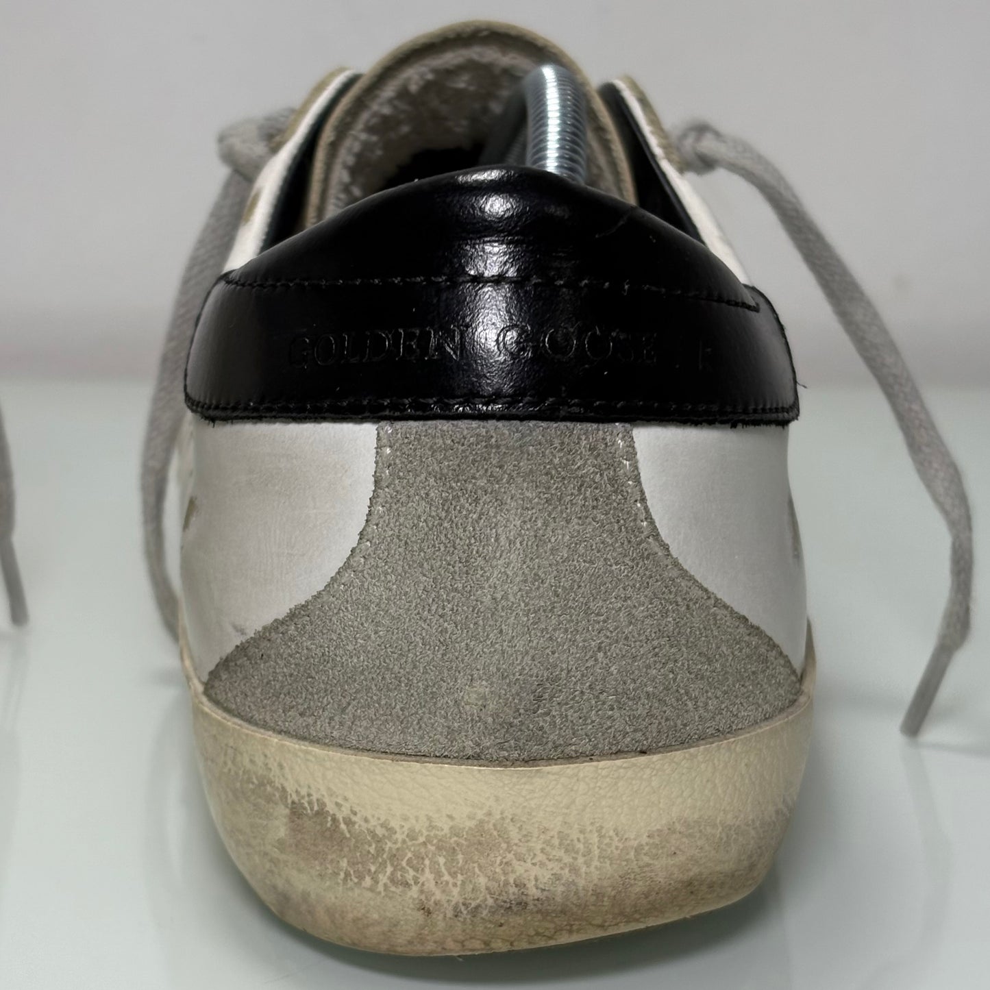 Golden goose Superstar classic bianche con tallone esterno nero 41