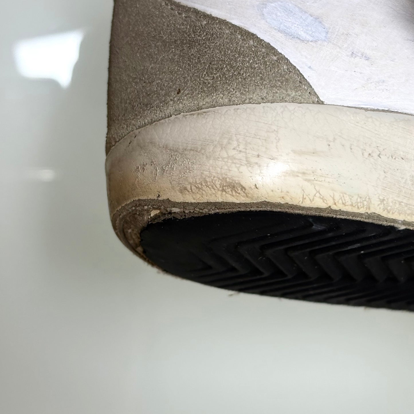 Golden goose Superstar bianco, tallone squame 39