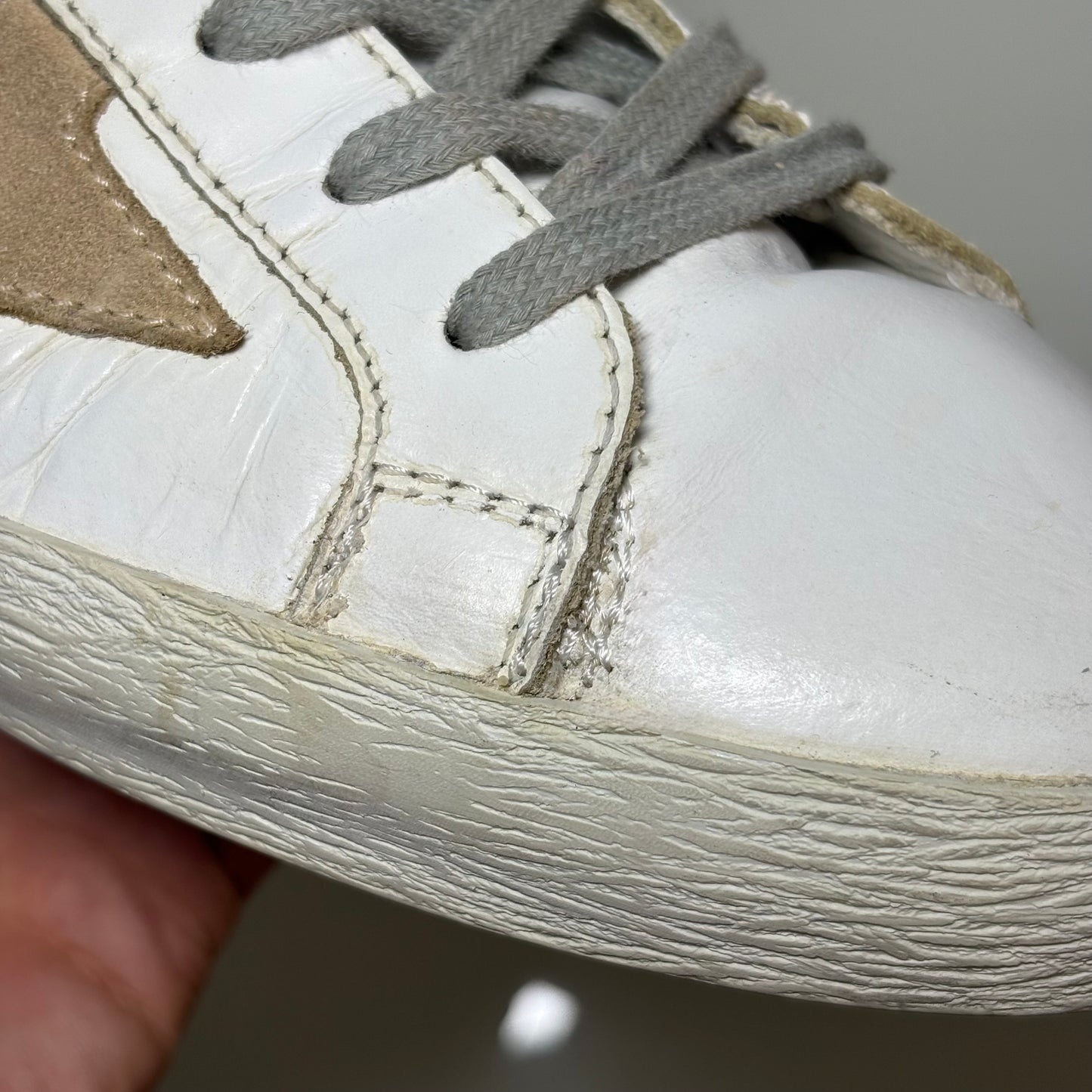 Golden goose Superstar bianco e sabbia 41