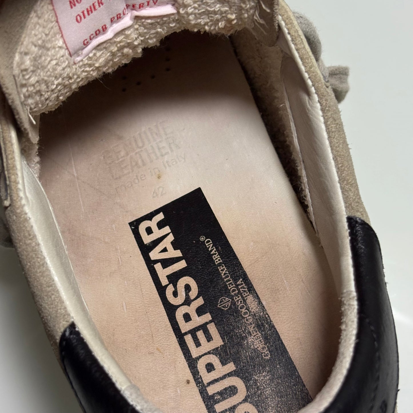Golden goose Superstar Grigio topo e Stella nera 42