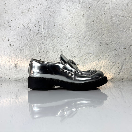 Mocassini Prada chocolate Argento 37