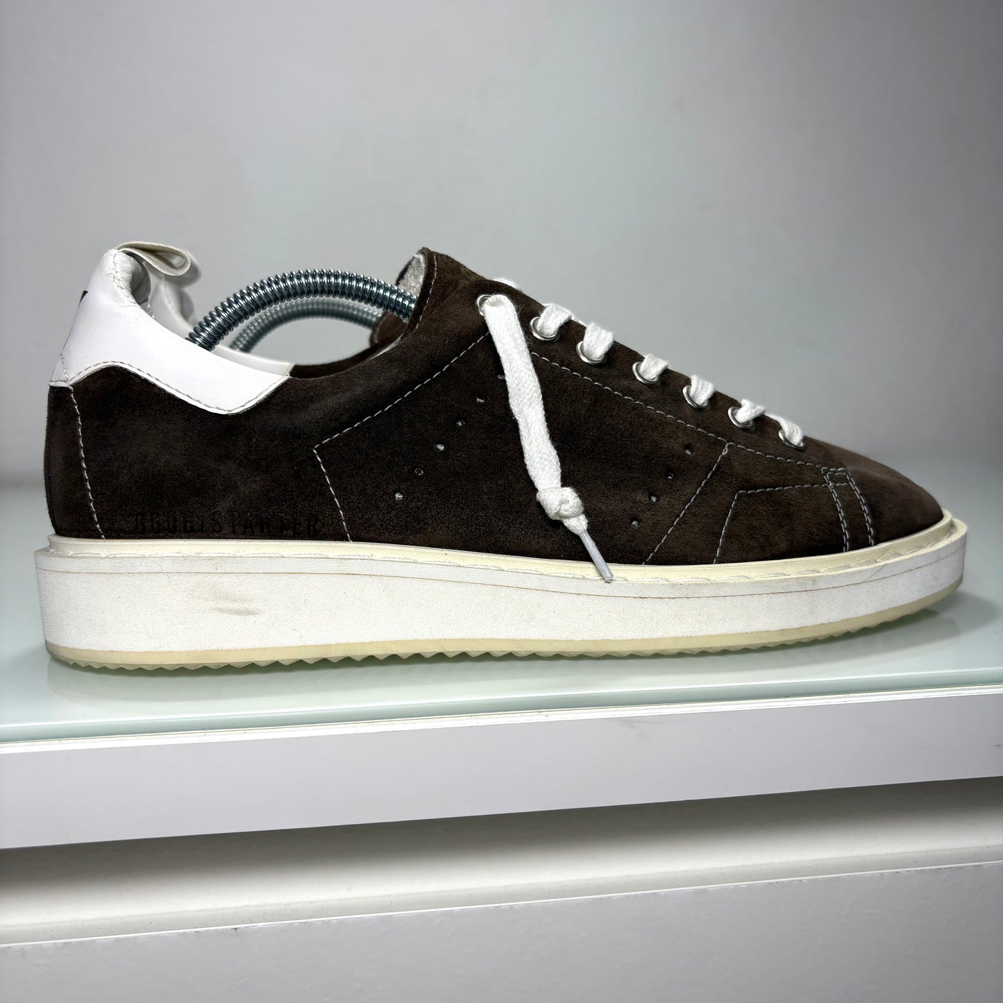 Golden goose Starter scamosciato marrone tallone bianco 39