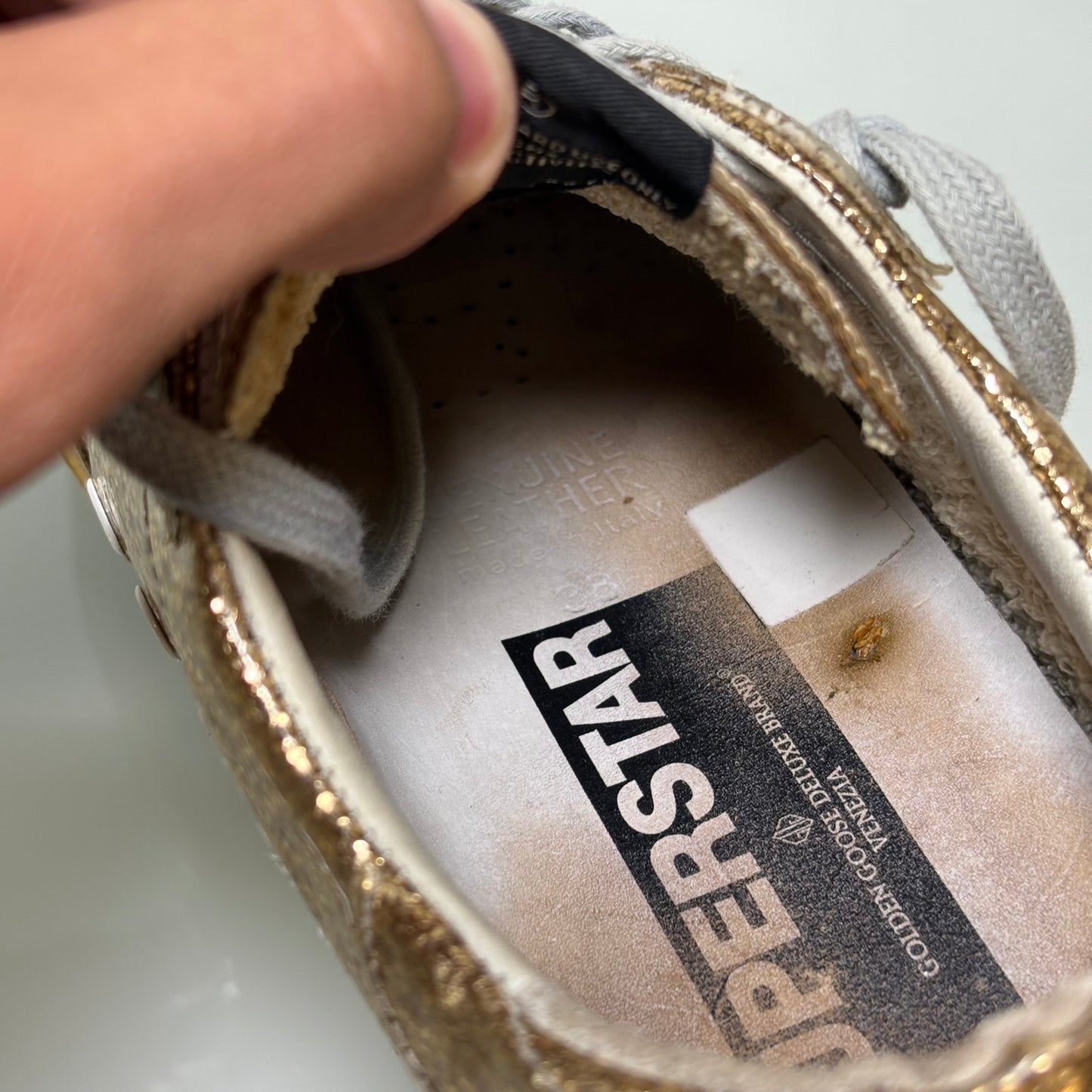 Golden goose Superstar oro paillettes 38