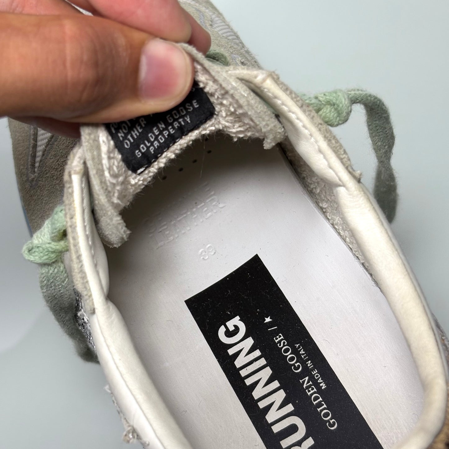 Golden goose Running/sole grigio bianco 39