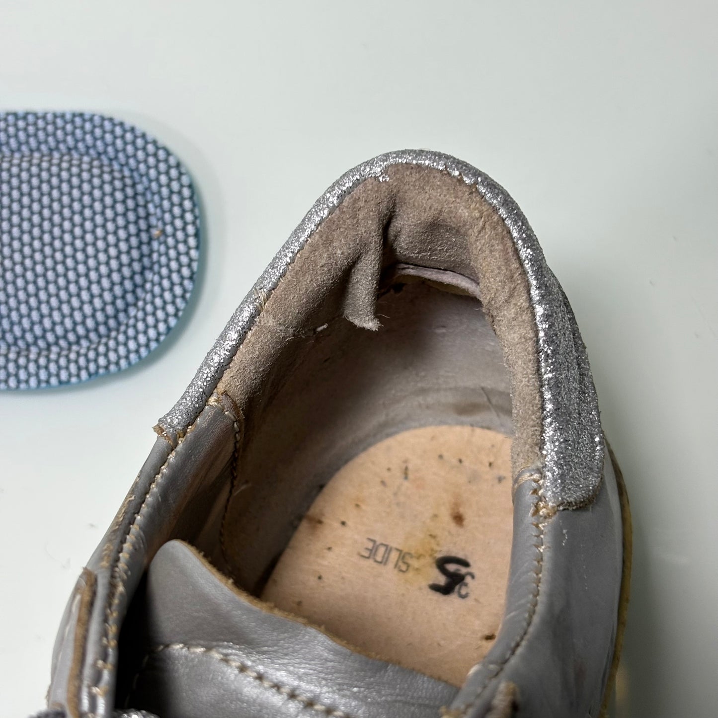 Golden goose Superstar grigio e glitterato argento 35
