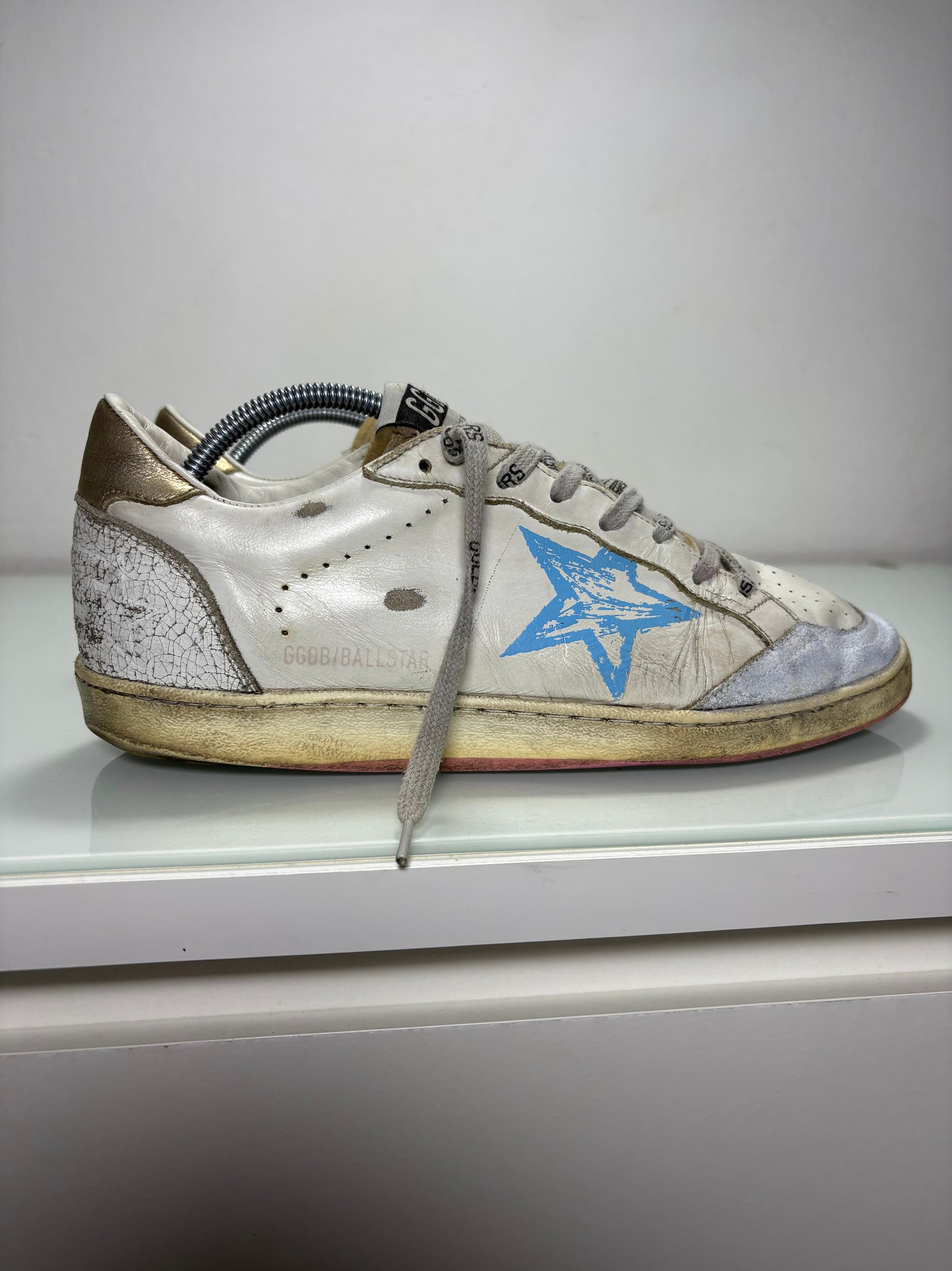Golden goose Ballstar bianche stella blu/ stella rosa 42