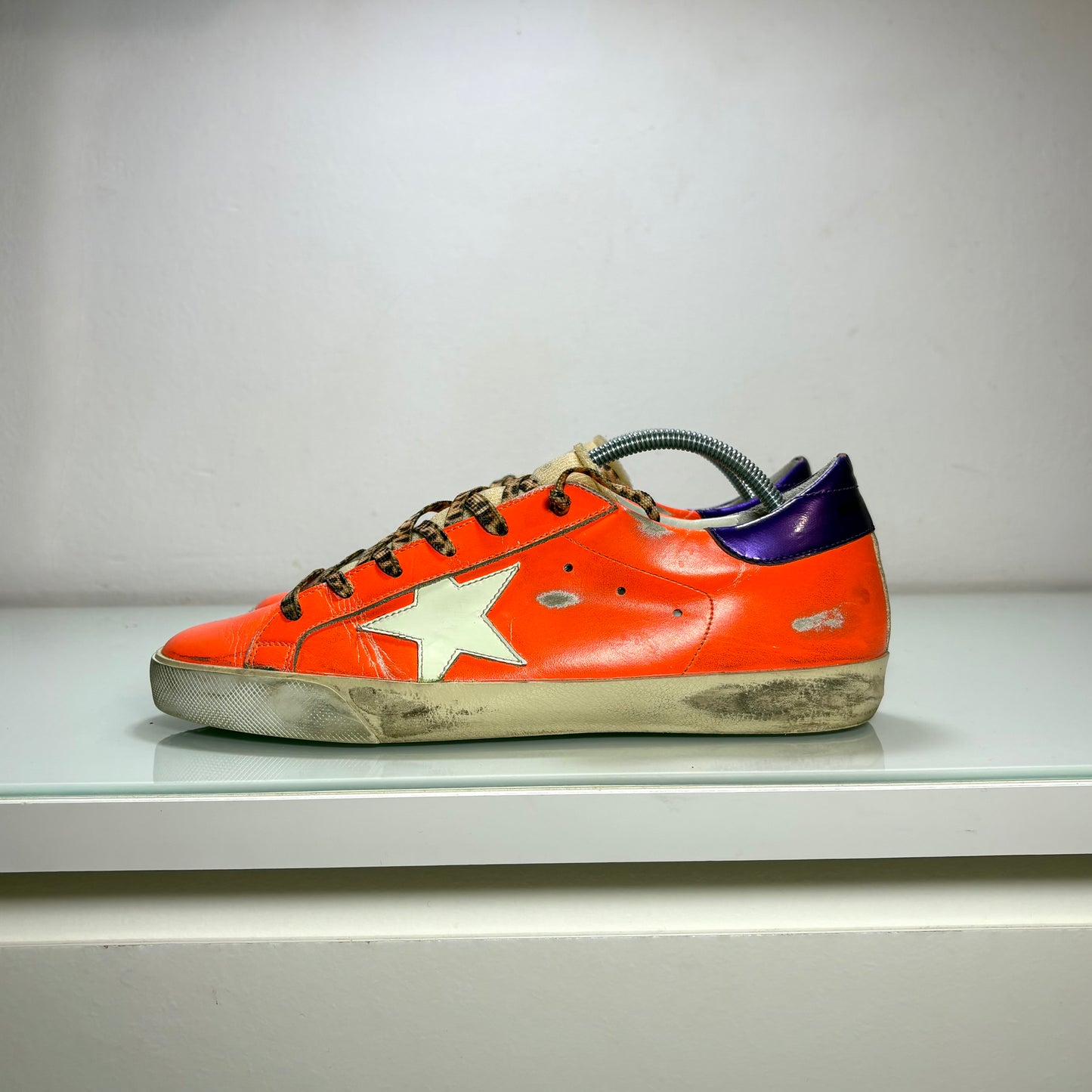 Golden goose Superstar arancione tallone blu 40