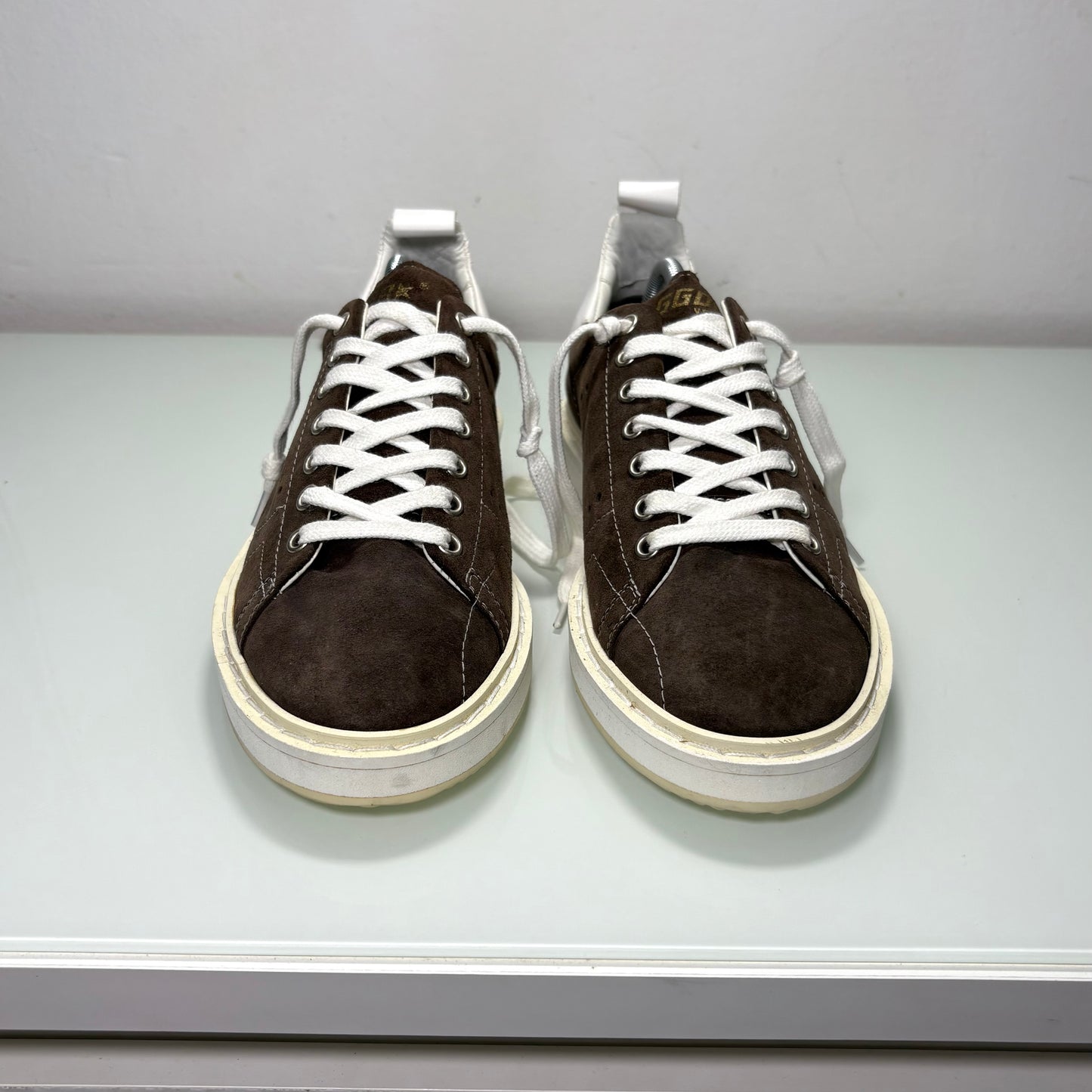 Golden goose Starter scamosciato marrone tallone bianco 39