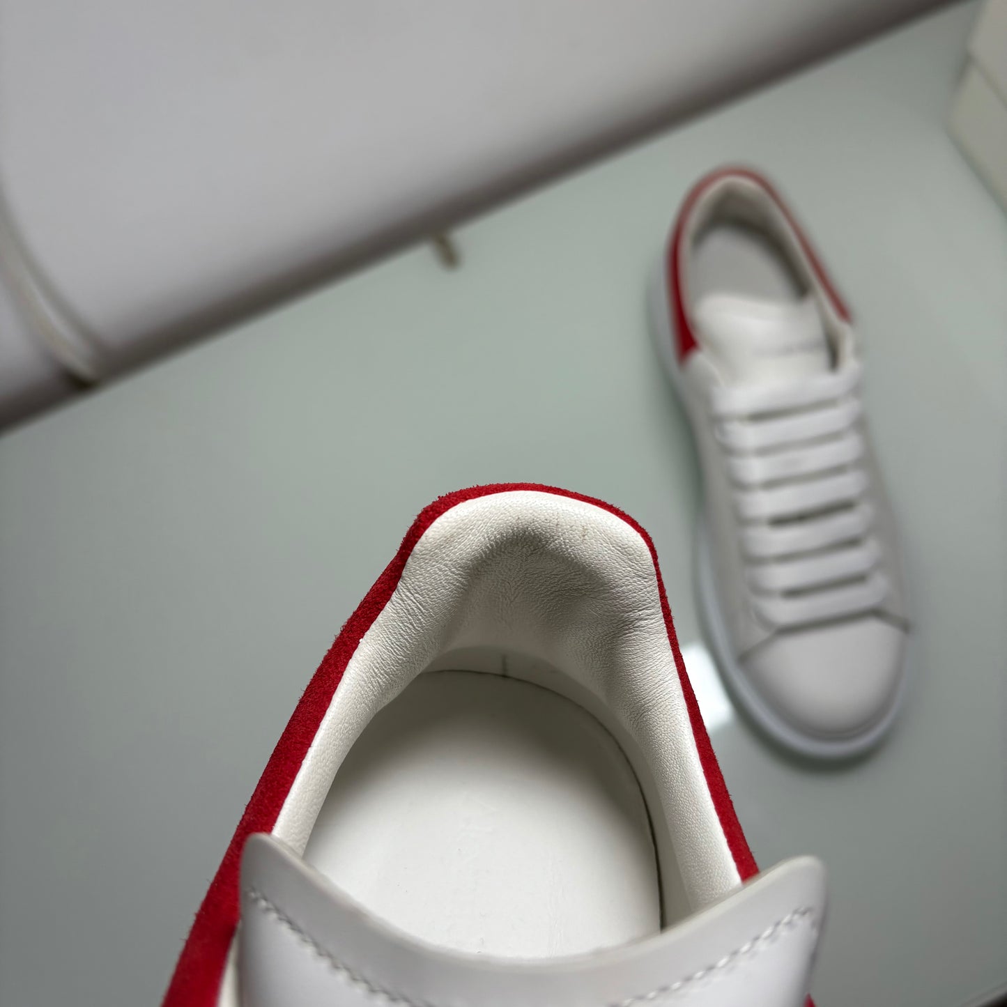 Alexander McQueen bianche tallone rosso 39