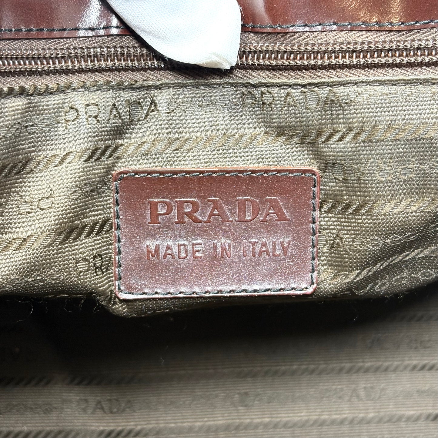 Prada Borsa in pelle vintage marrone