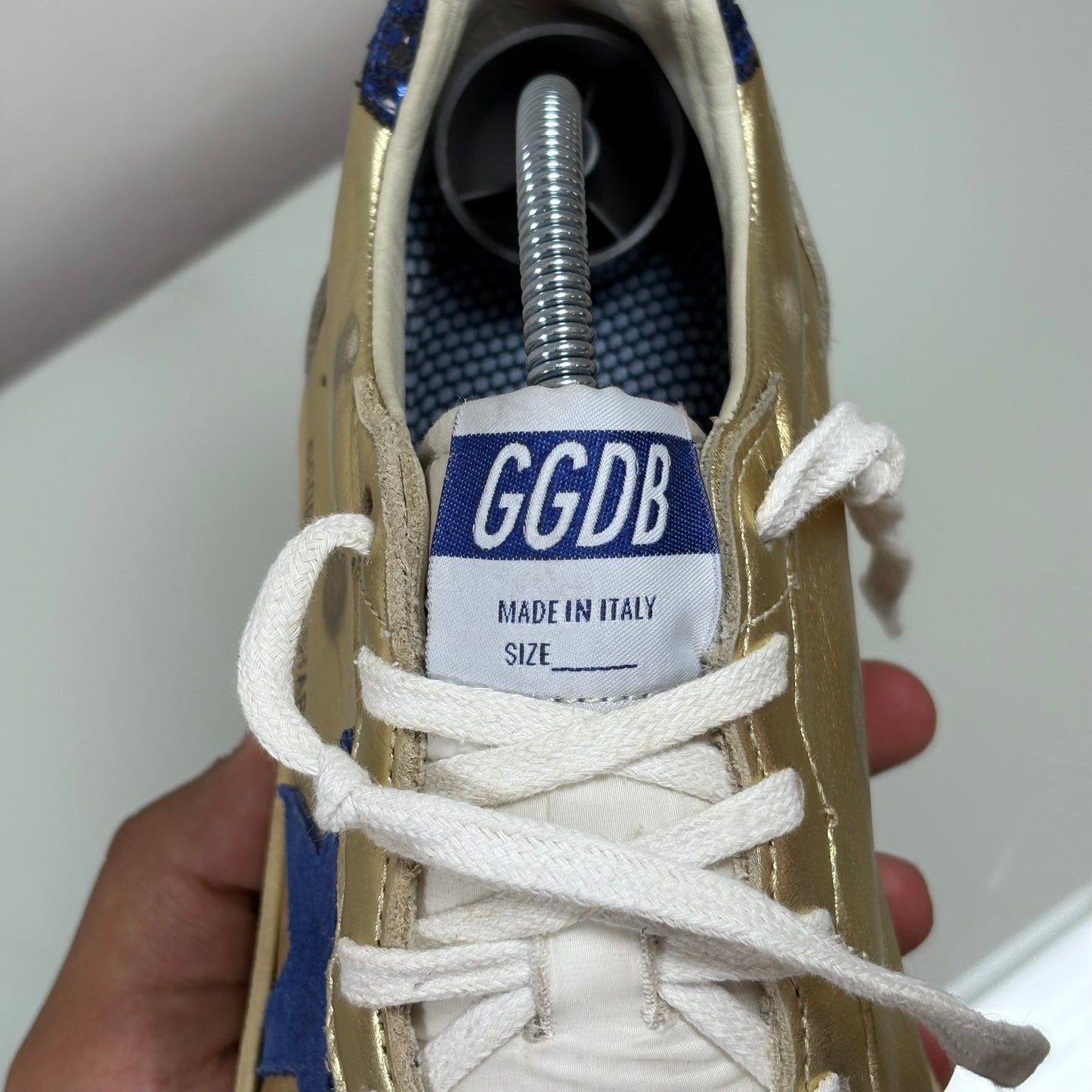 Golden goose ballstar blue e oro 38