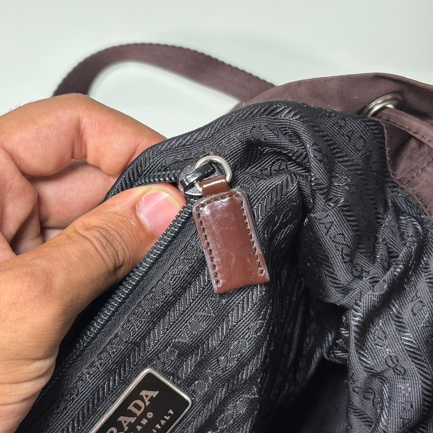 Zaino Prada Re-Nylon Marrone