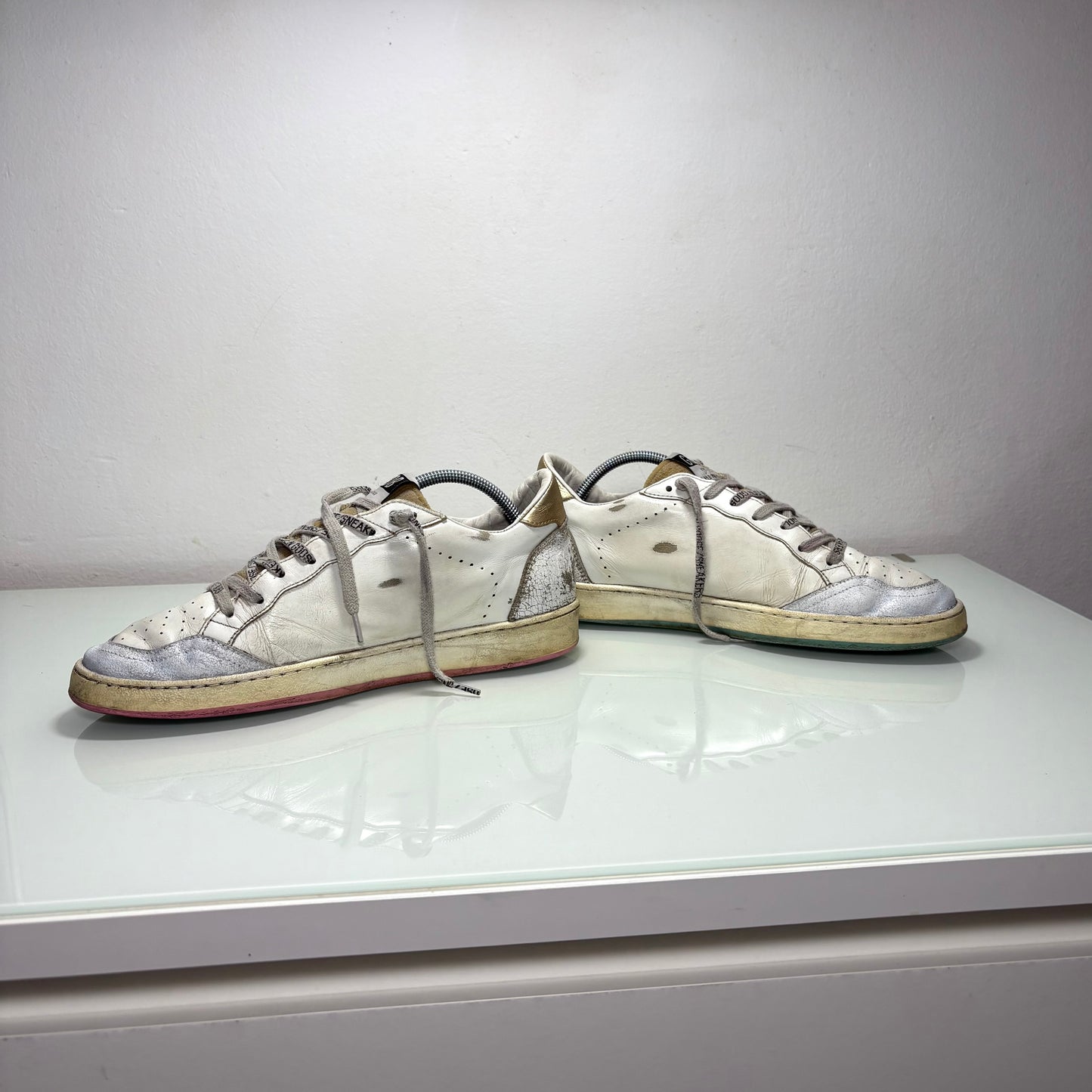 Golden goose Ballstar bianche stella blu/ stella rosa 42