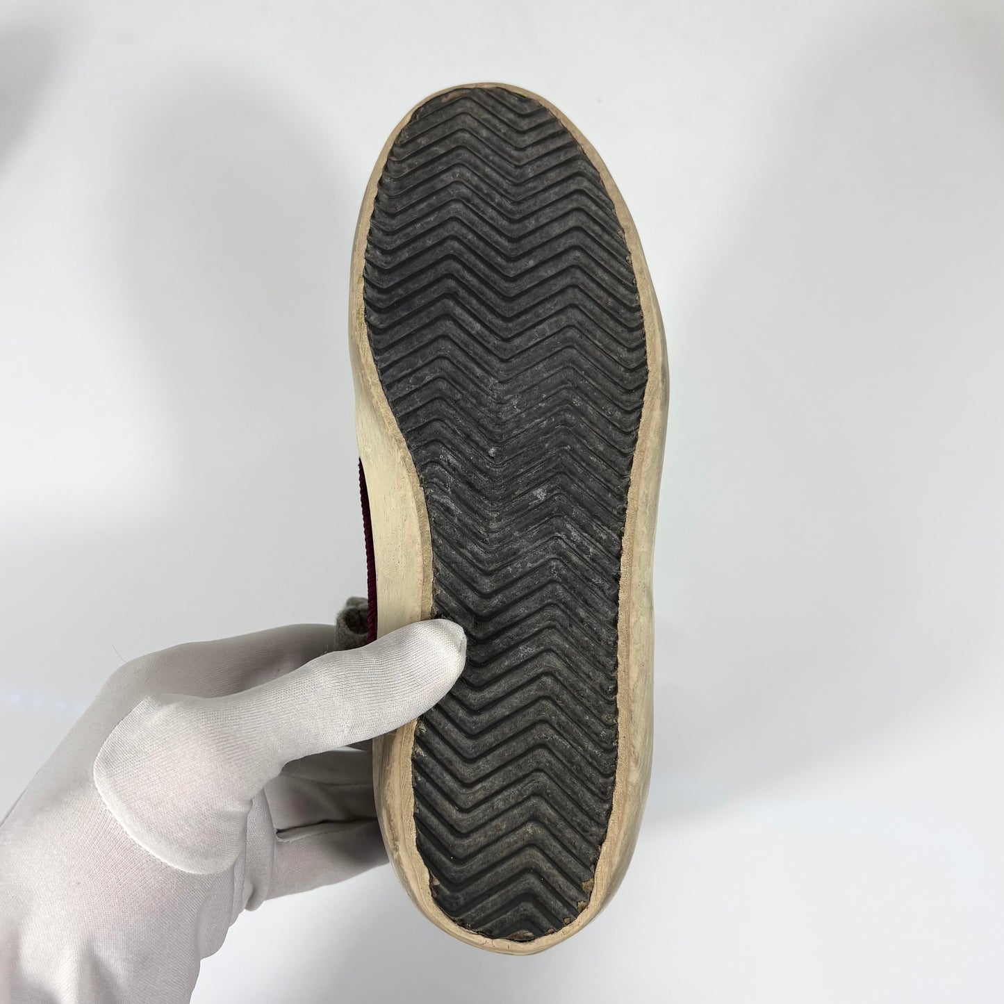 Golden goose Superstar Bordeaux in velluto 36