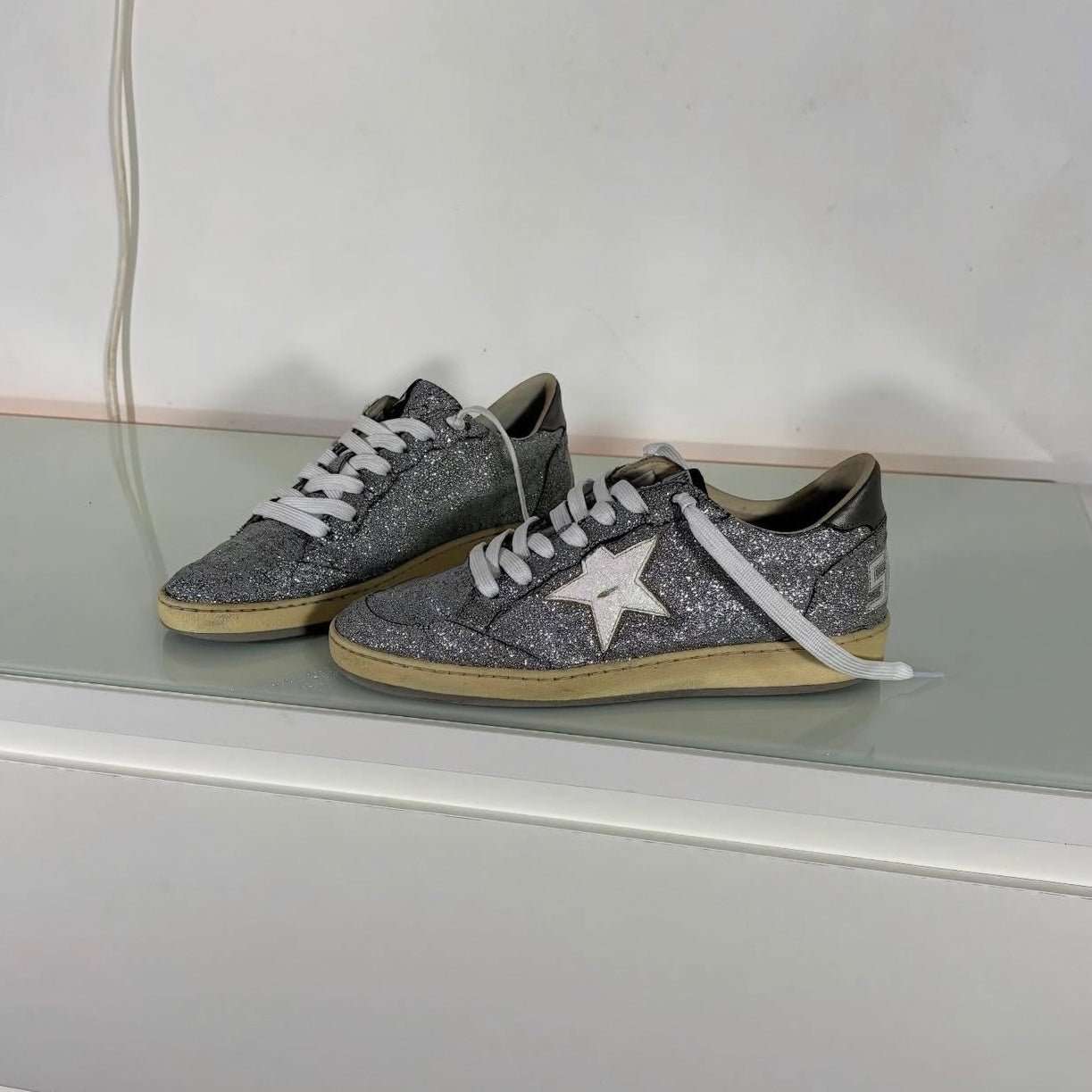 Golden goose Ballstar Glietterato Argento 39