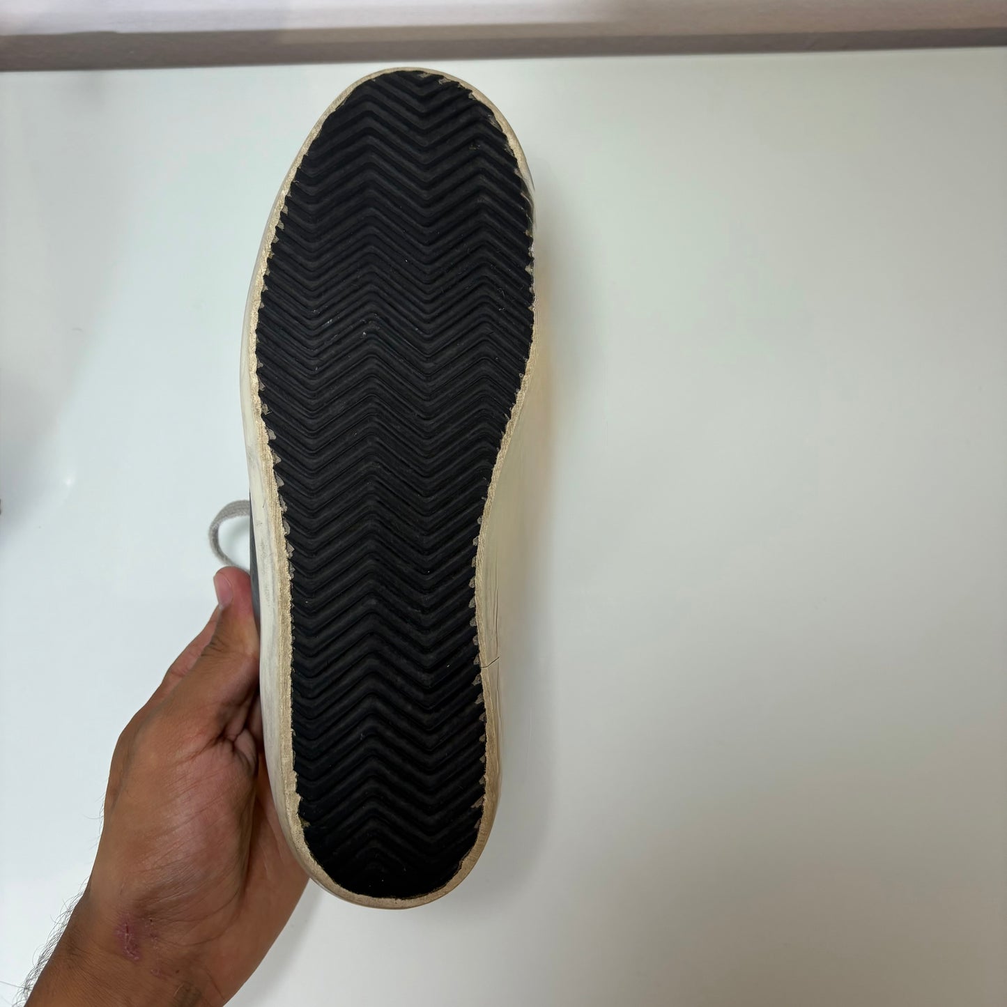 Golden goose superstar in pelle nero 39