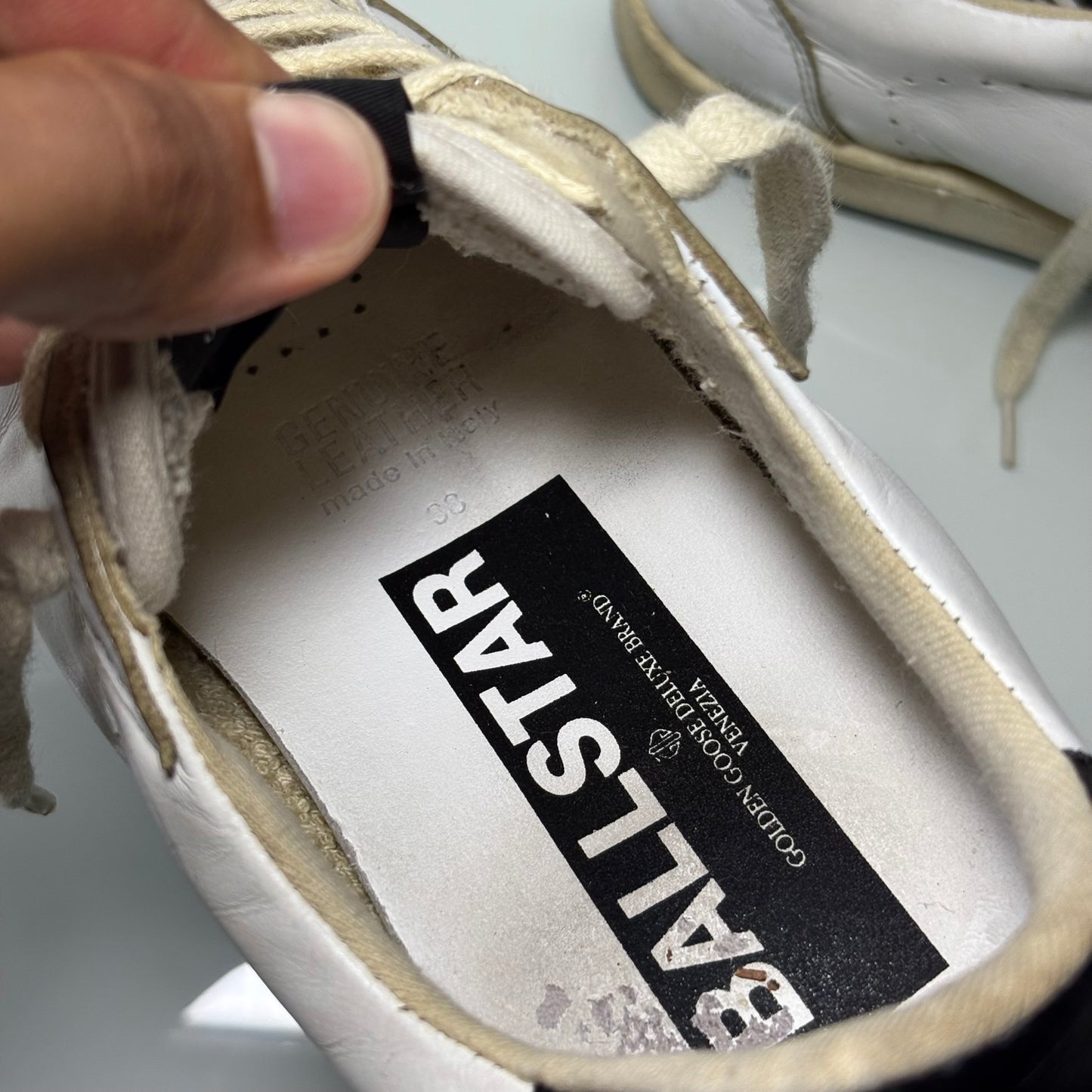 Golden goose Ballstar bianco e nero stella grigia 38