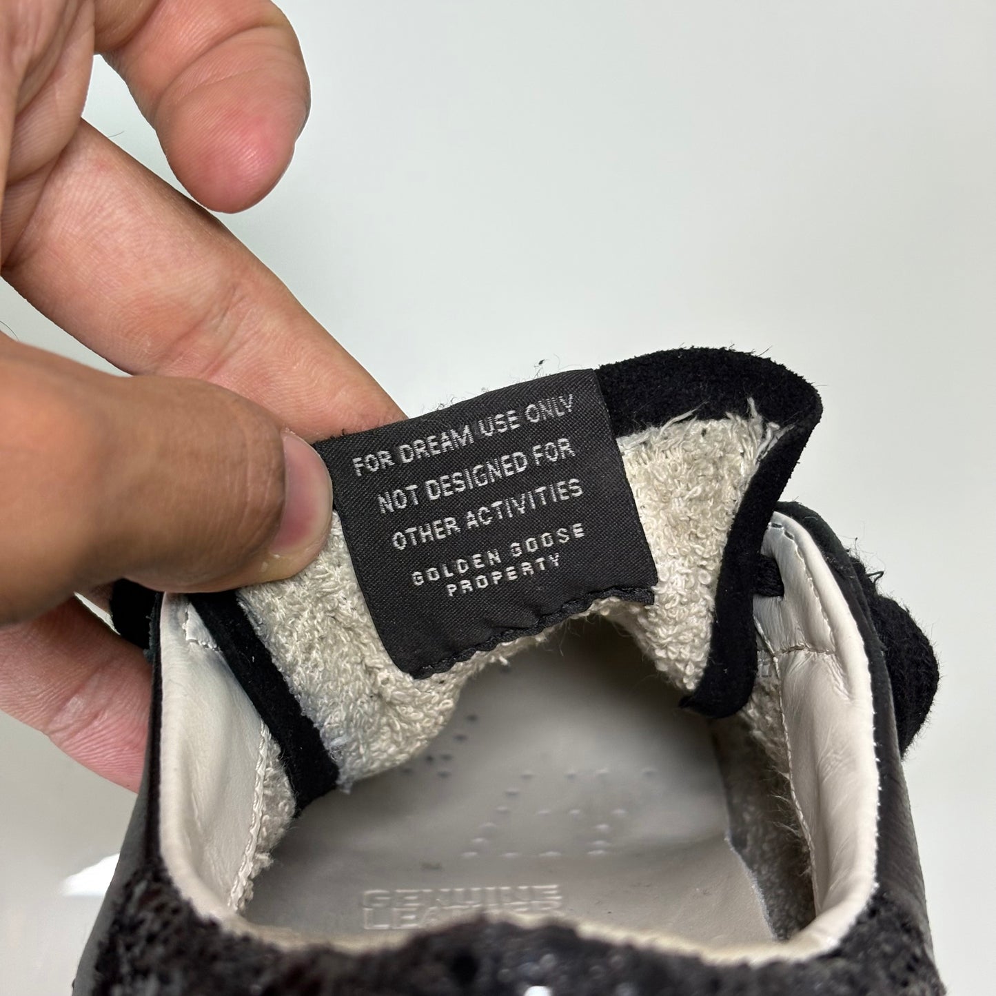 Golden goose Superstar nere scritta oro e tallone brillantinato 38