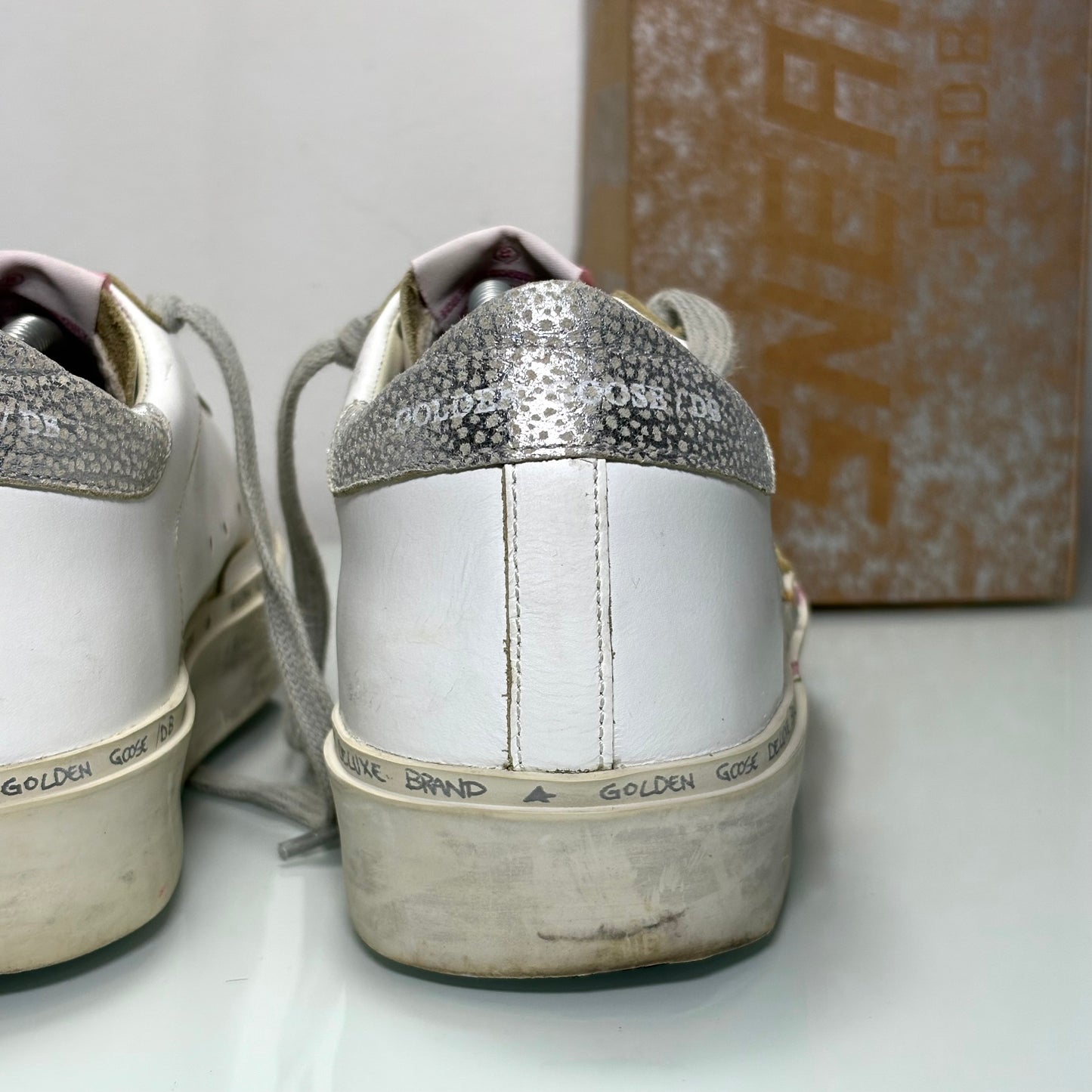 Golden goose Hi star bianche floreali 38