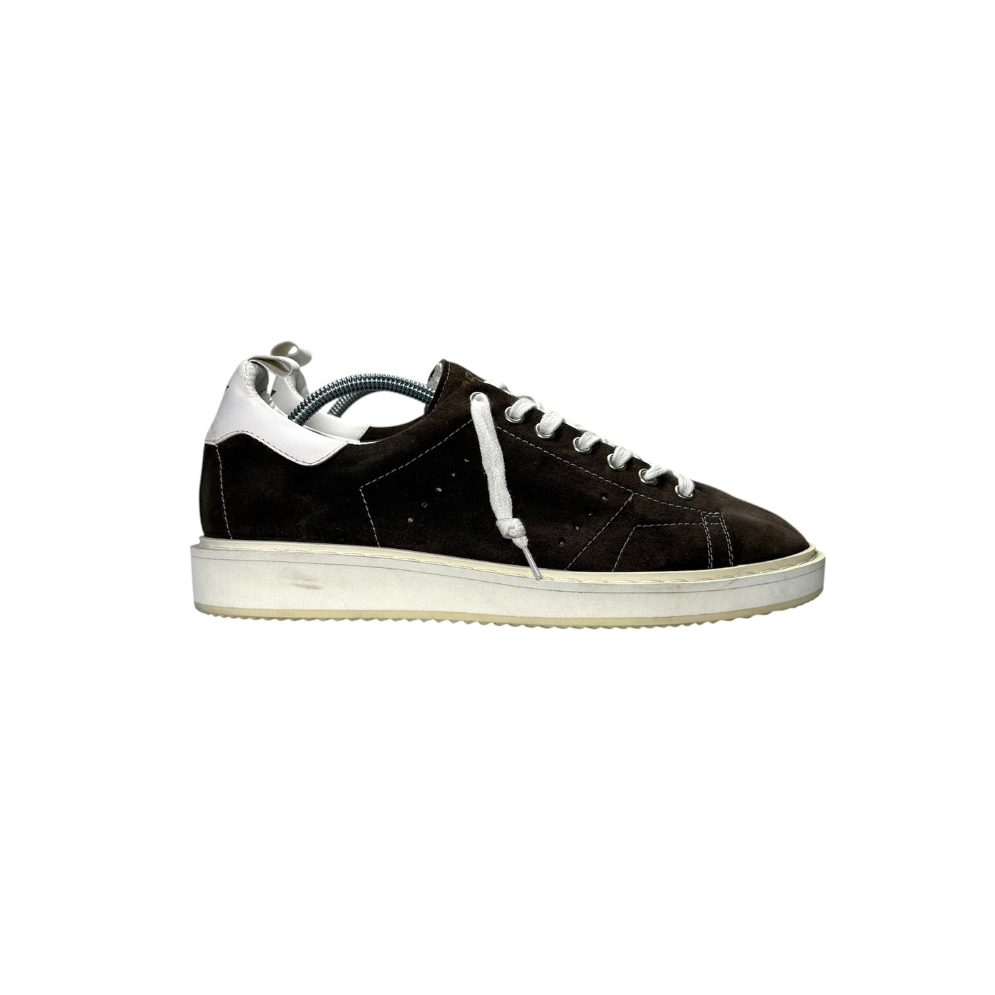 Golden goose Starter scamosciato marrone tallone bianco 39