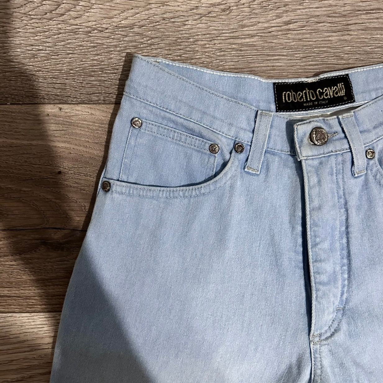 Roberto Cavalli jeans turchese chiaro XS