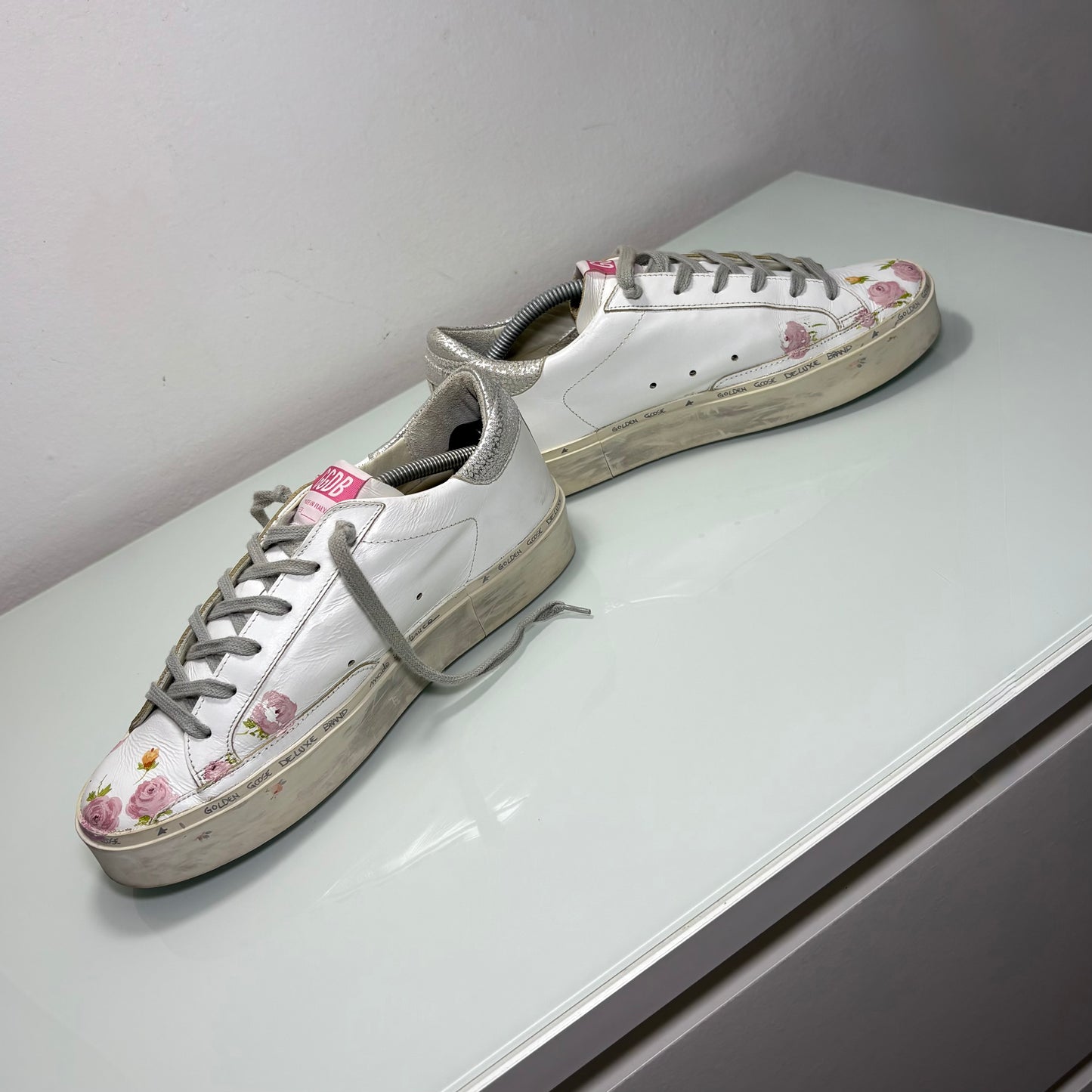 Golden goose Hi star bianche floreali 38