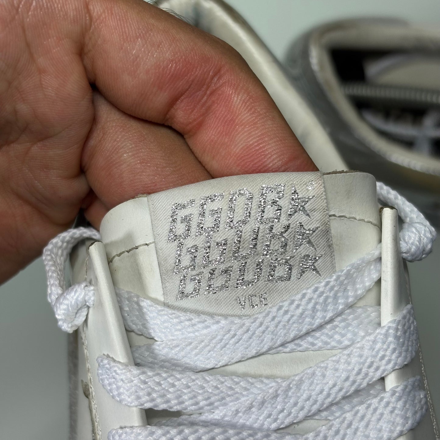 Golden goose Stardan bianco e argento 37