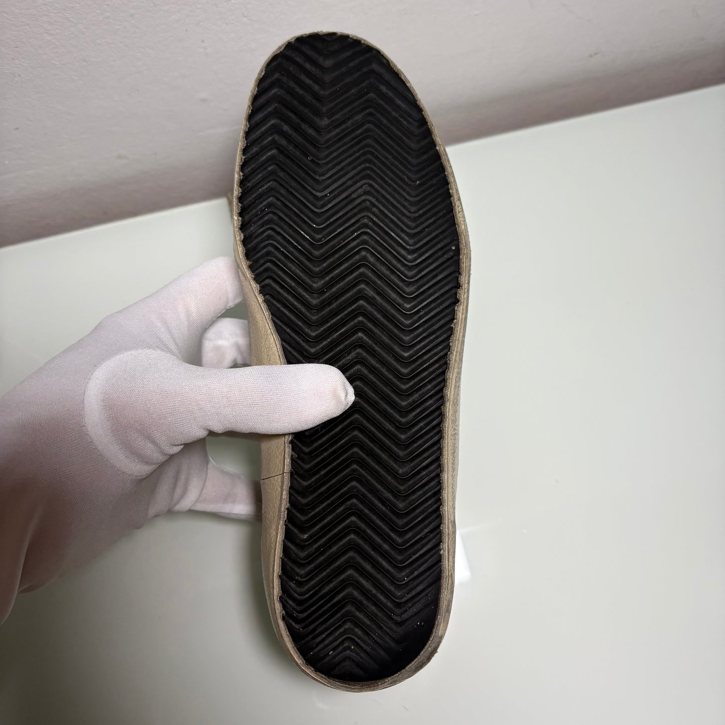 Golden goose mid star bianco effetto vissuto 36