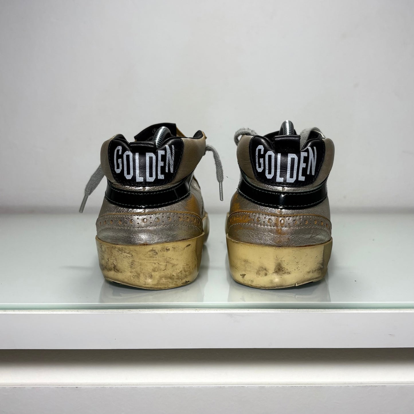 Golden goose midstar argento e nero 38