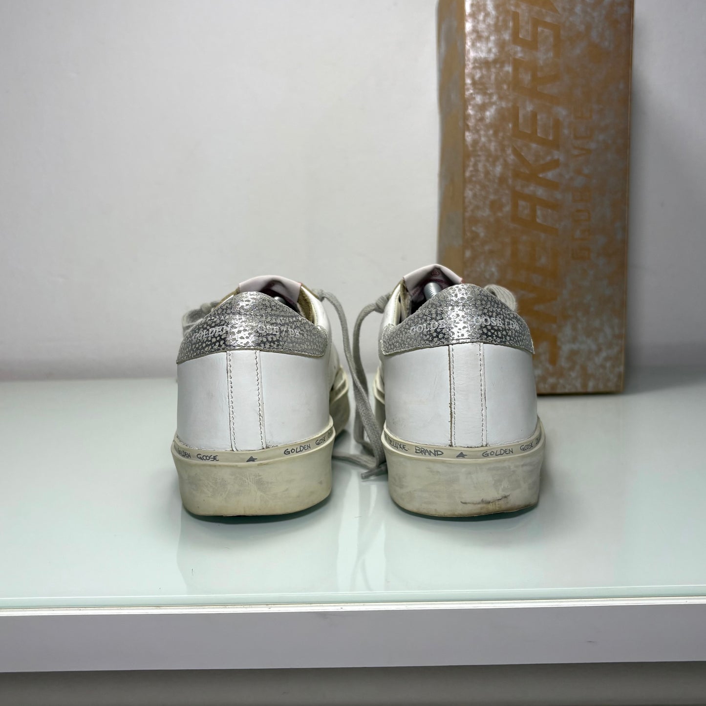 Golden goose Hi star bianche floreali 38
