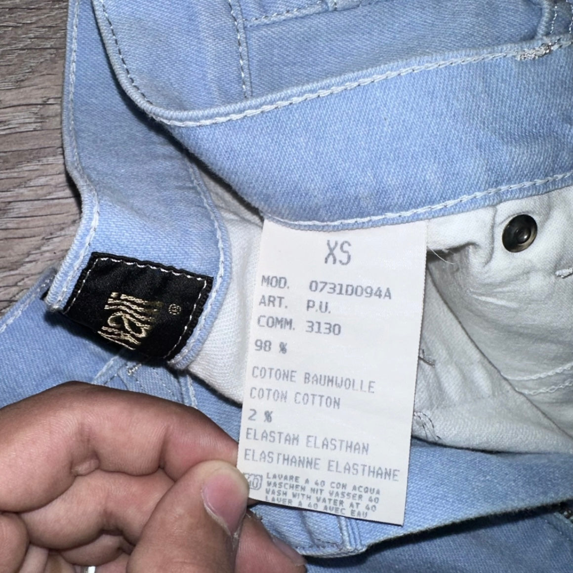 Roberto Cavalli jeans turchese chiaro XS