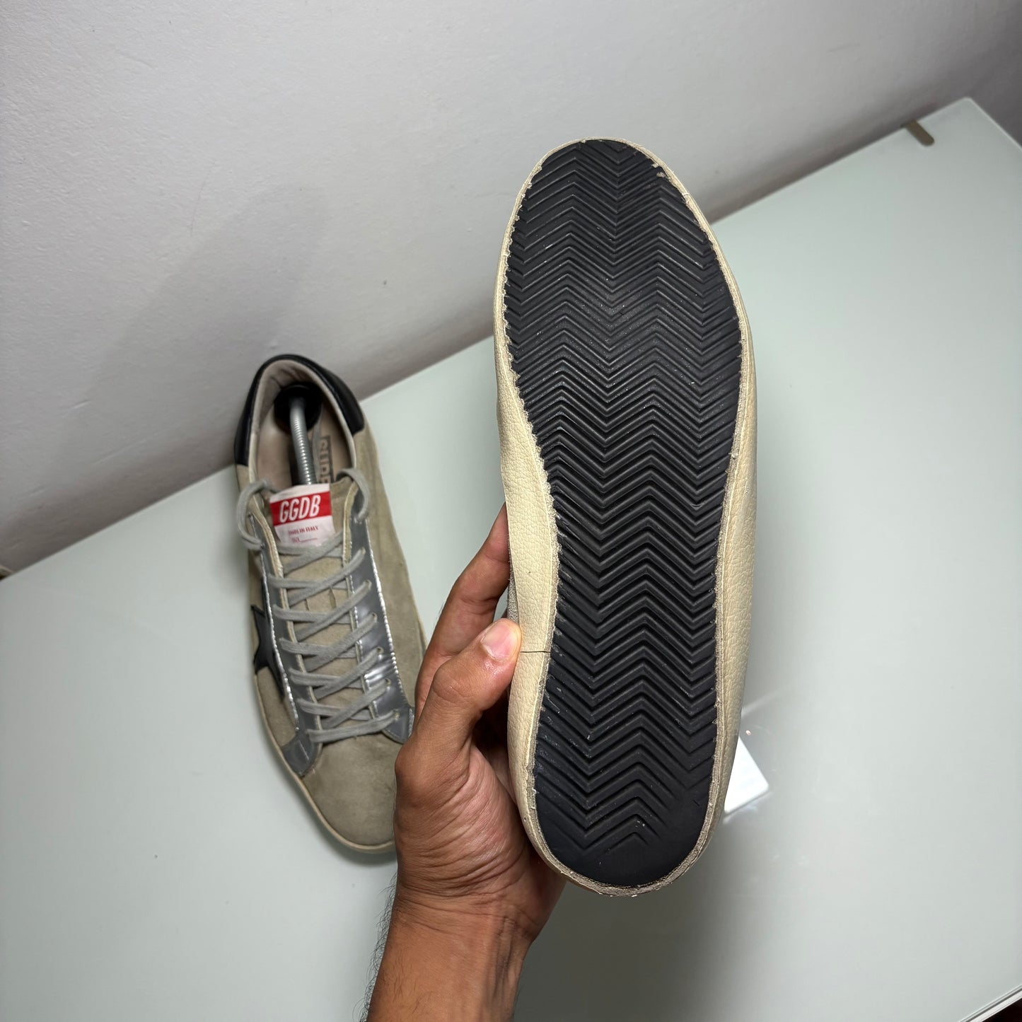 Golden goose Superstar Grigio topo e Stella nera 42