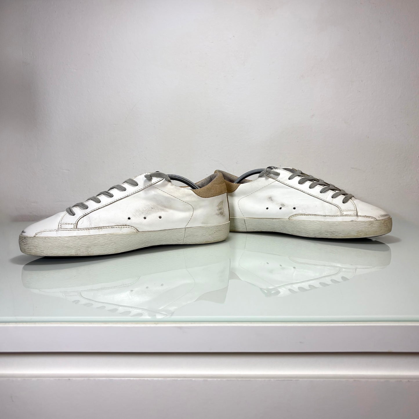 Golden goose Superstar bianco e sabbia 41