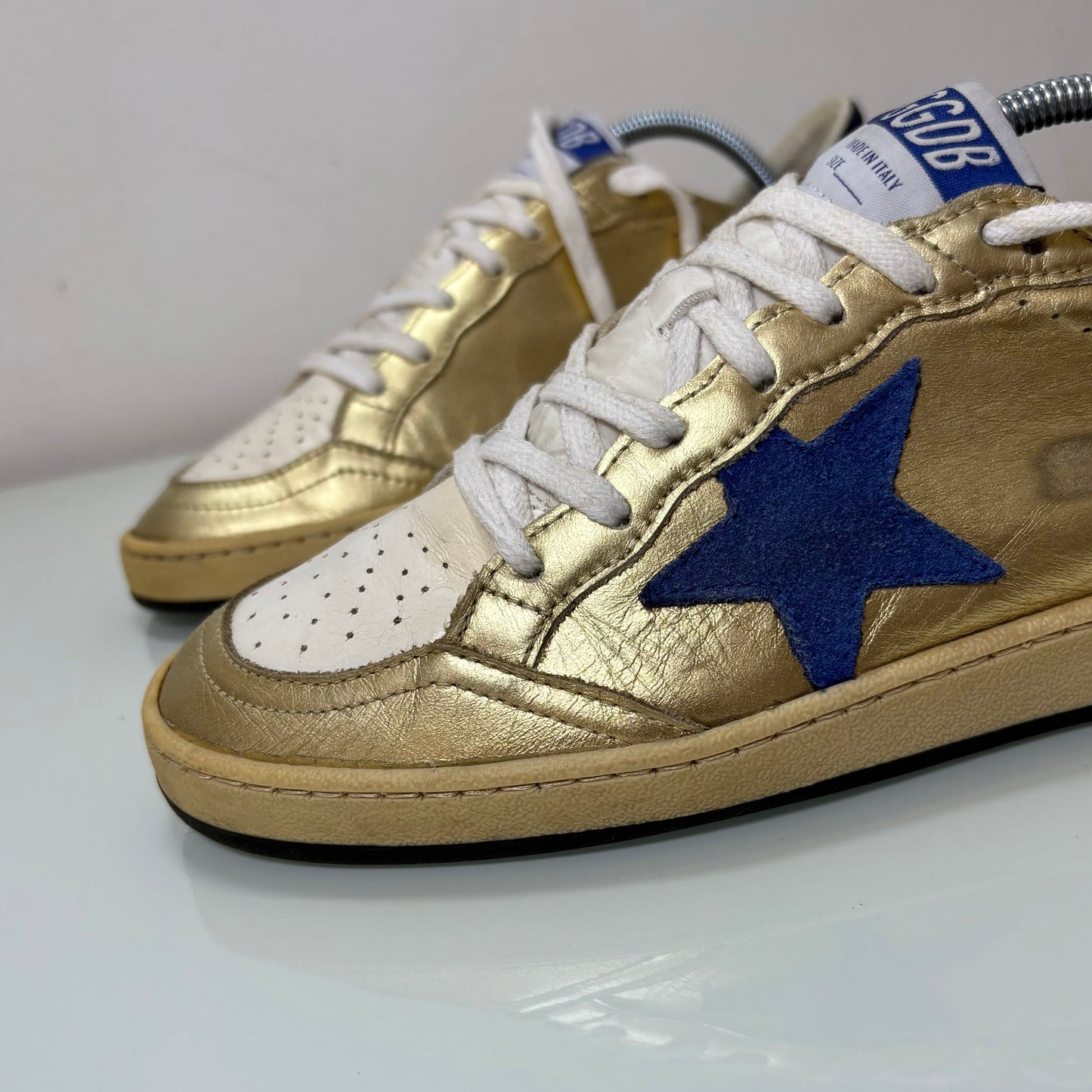 Golden goose ballstar blue e oro 38