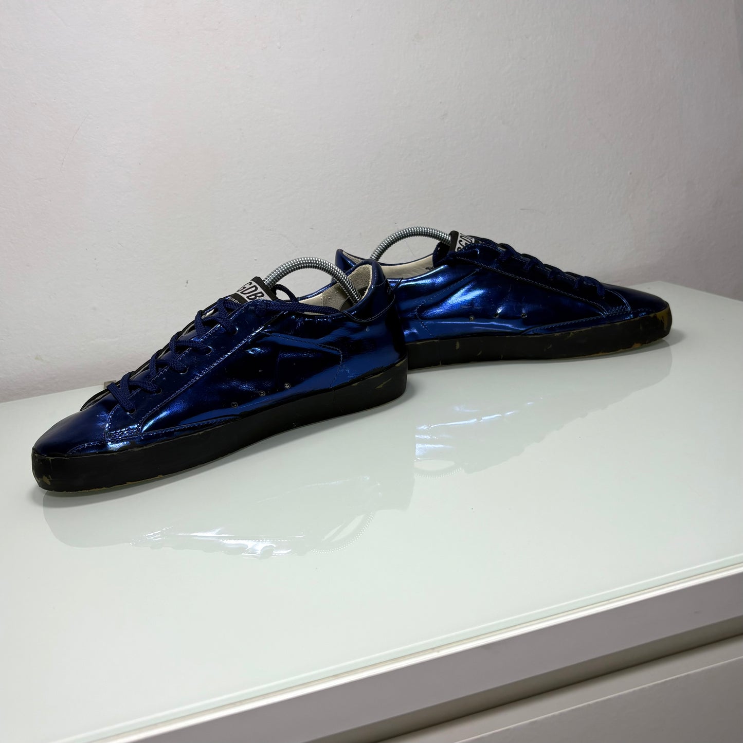 Golden Goose Superstar Blu lucido suola nera 38