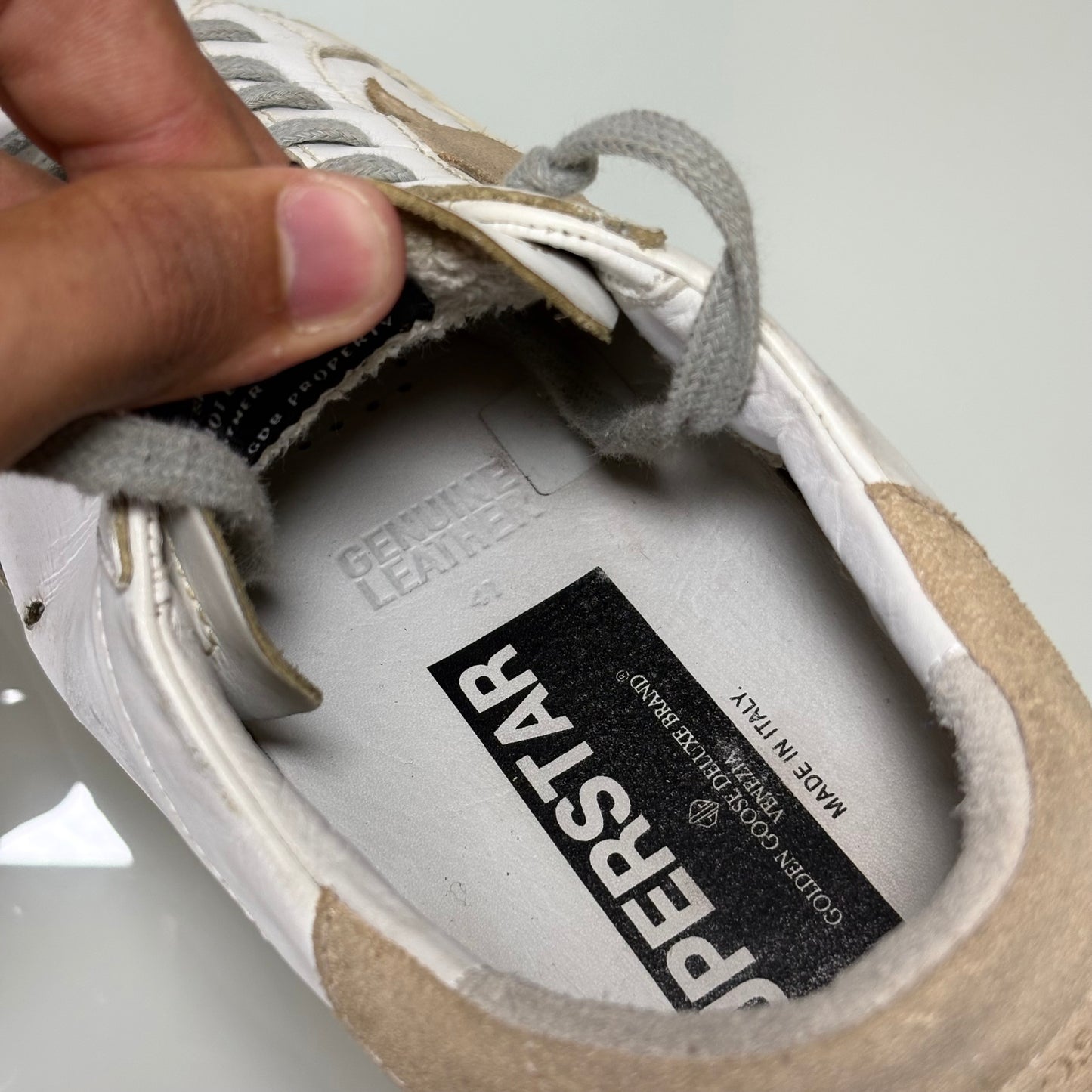 Golden goose Superstar bianco e sabbia 41