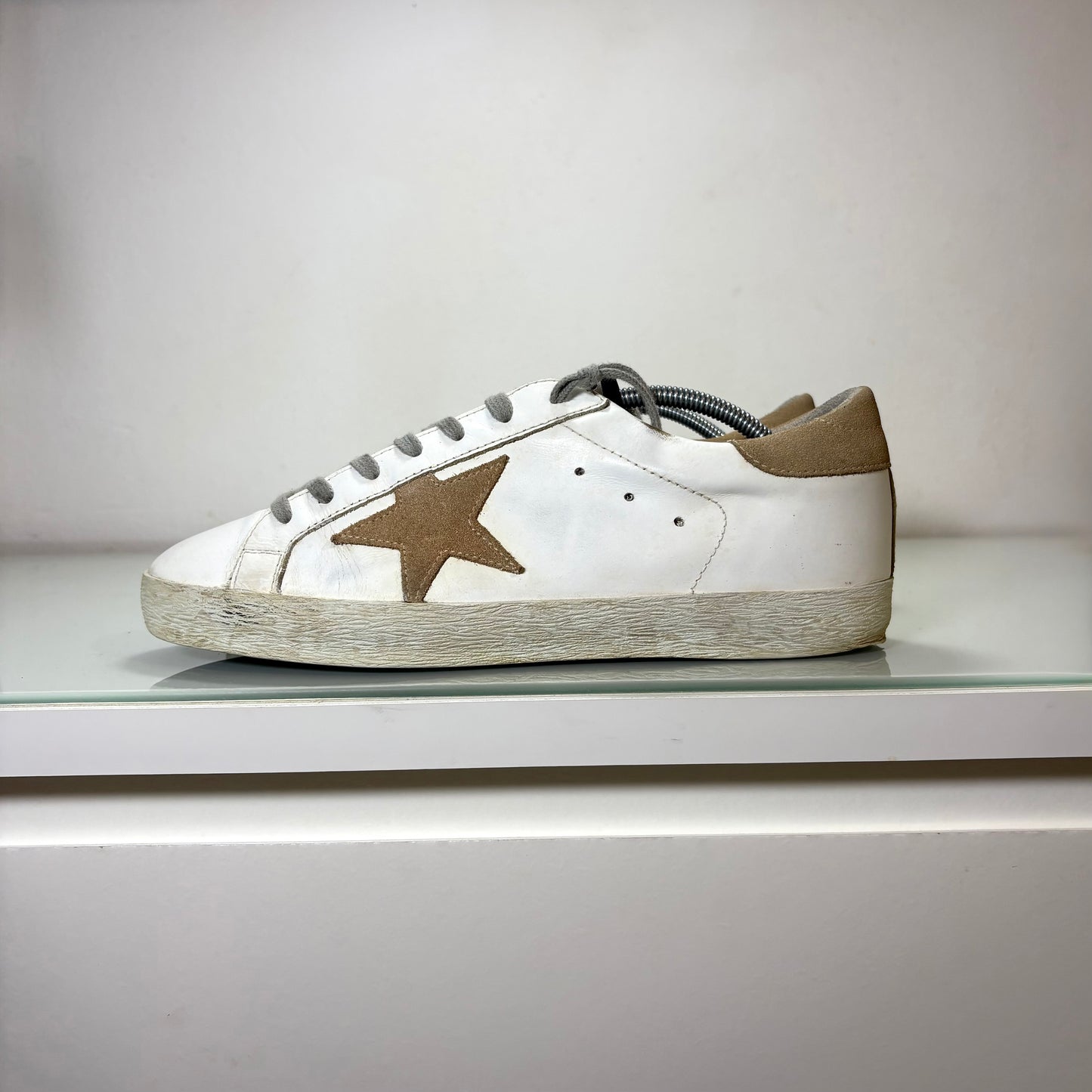 Golden goose Superstar bianco e sabbia 41