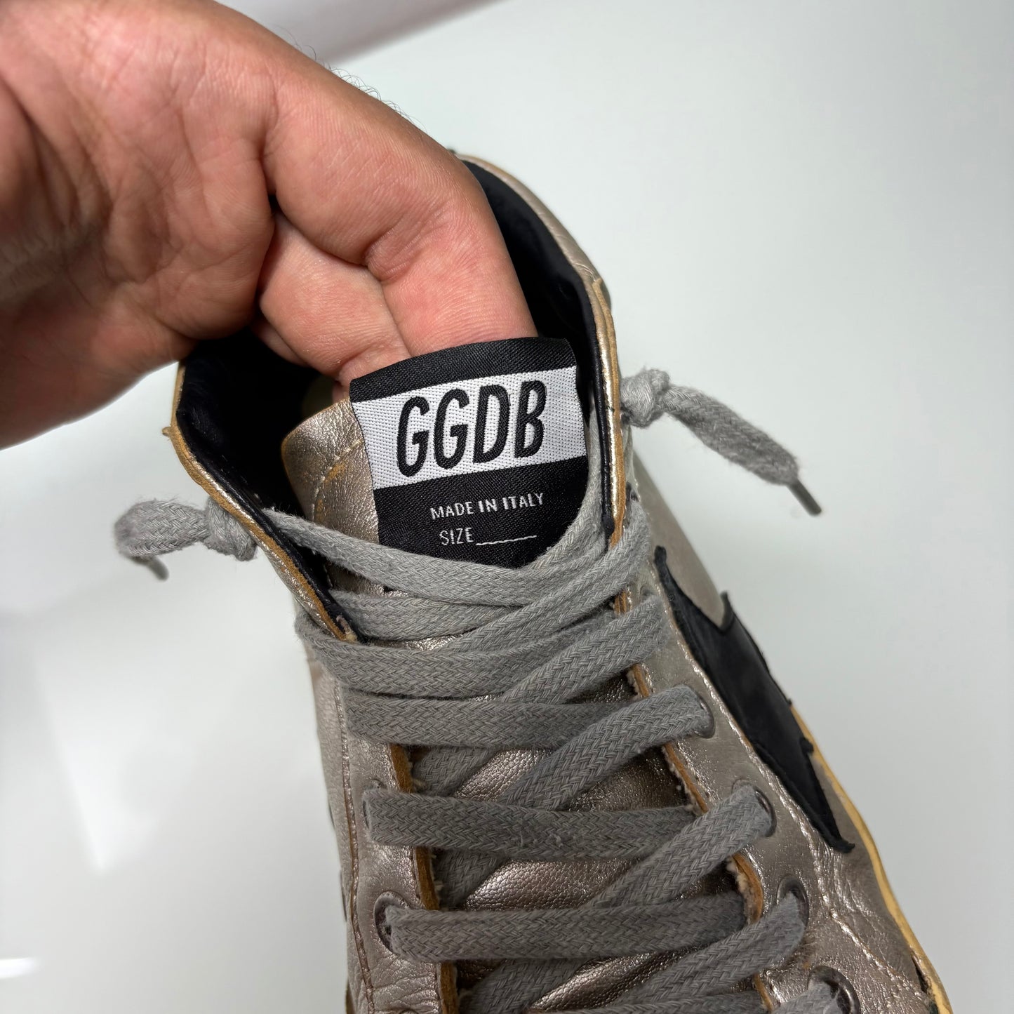 Golden goose midstar argento e nero 38