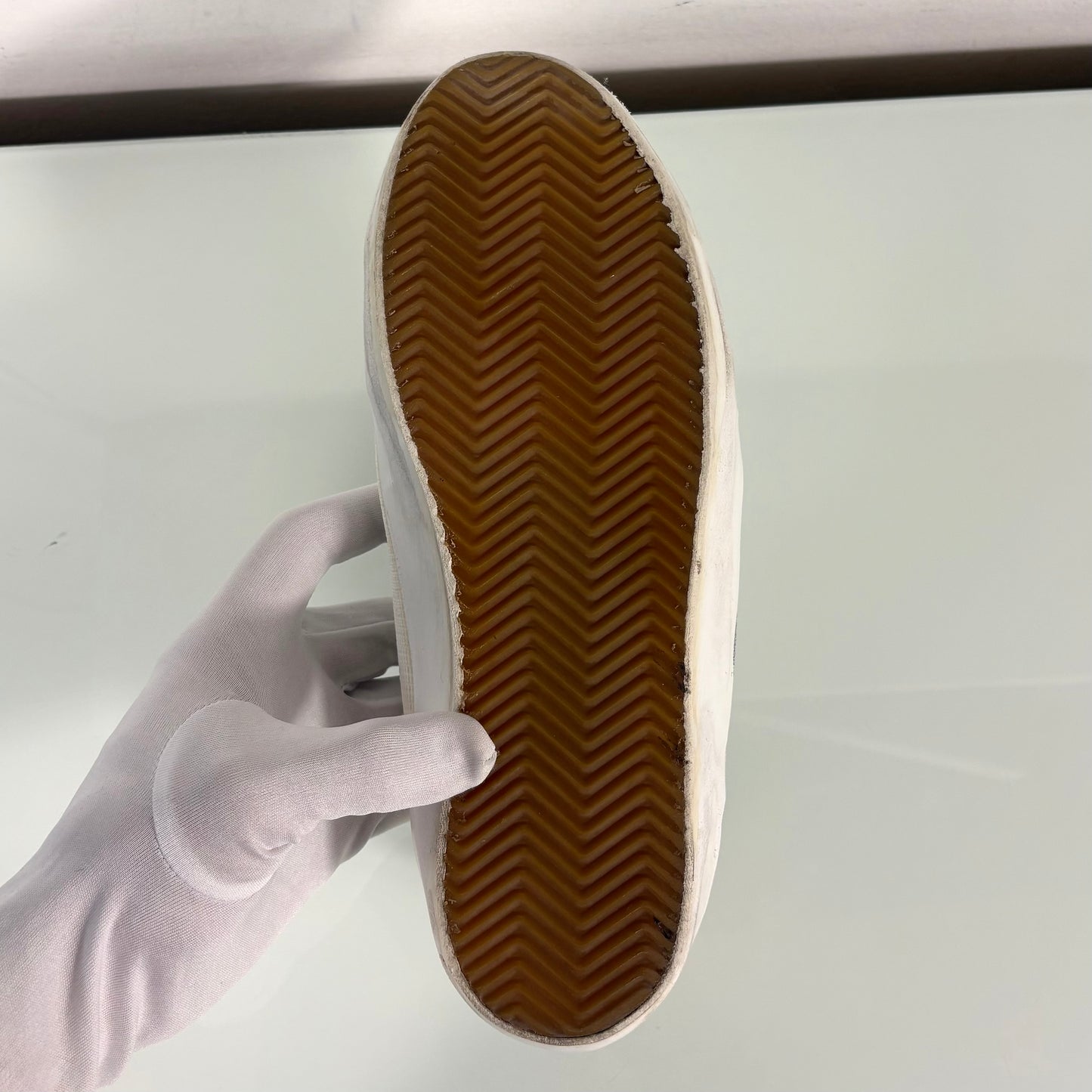 Golden goose Superstar bianche e Stella nera in tessuto e pelle 42