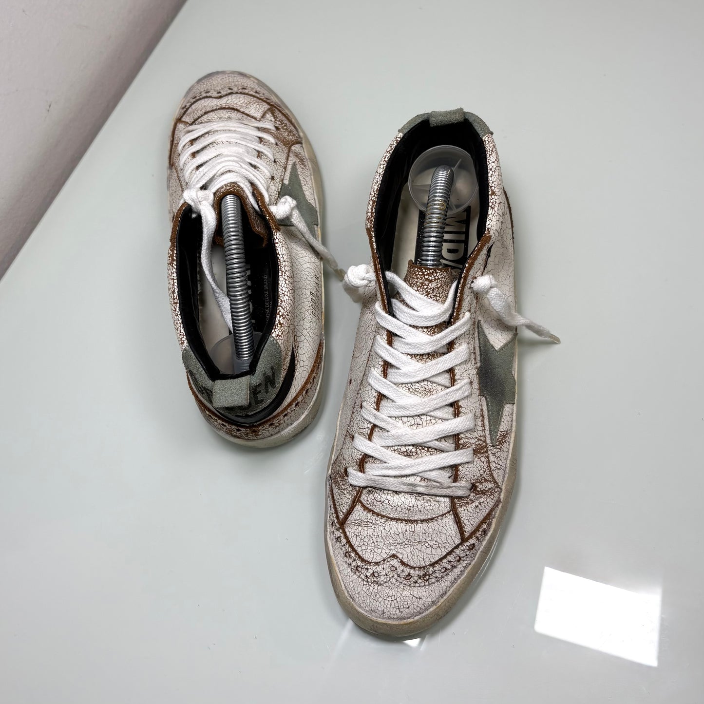 Golden goose mid star bianco