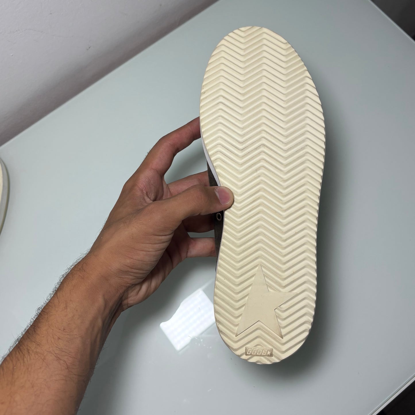 Golden goose Starter scamosciato marrone tallone bianco 39