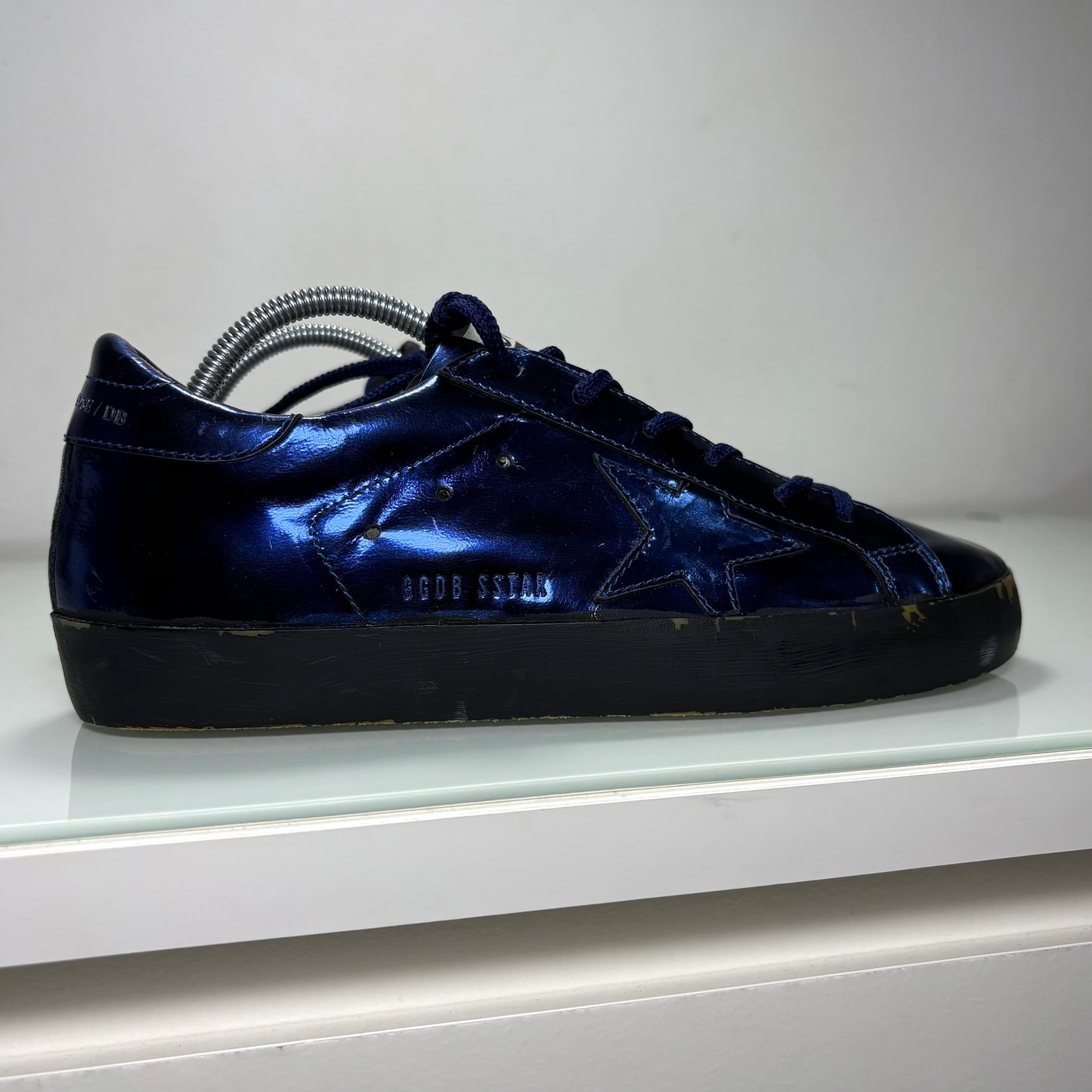 Golden Goose Superstar Blu lucido suola nera 38