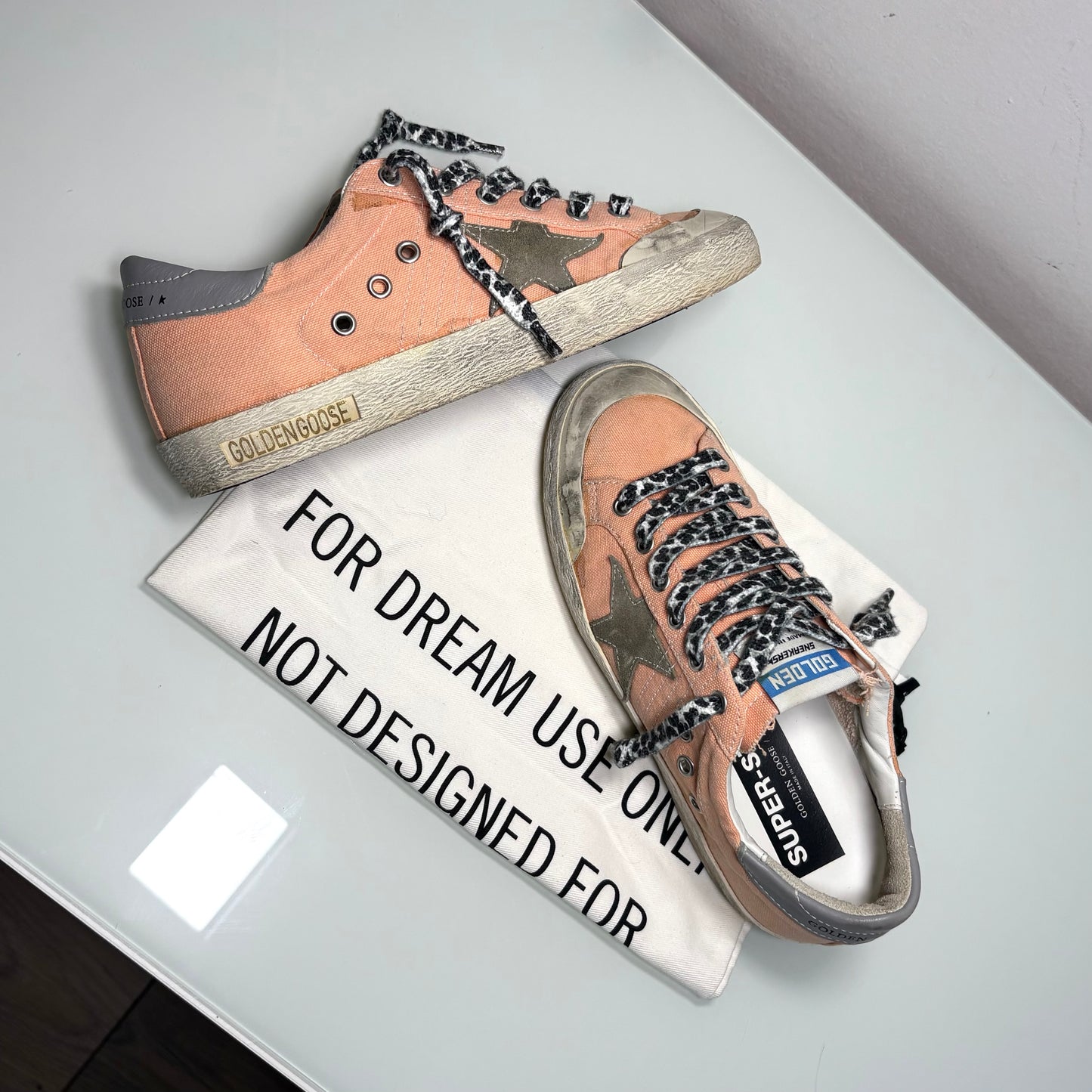 Golden goose Superstar albicocca in tessuto 38