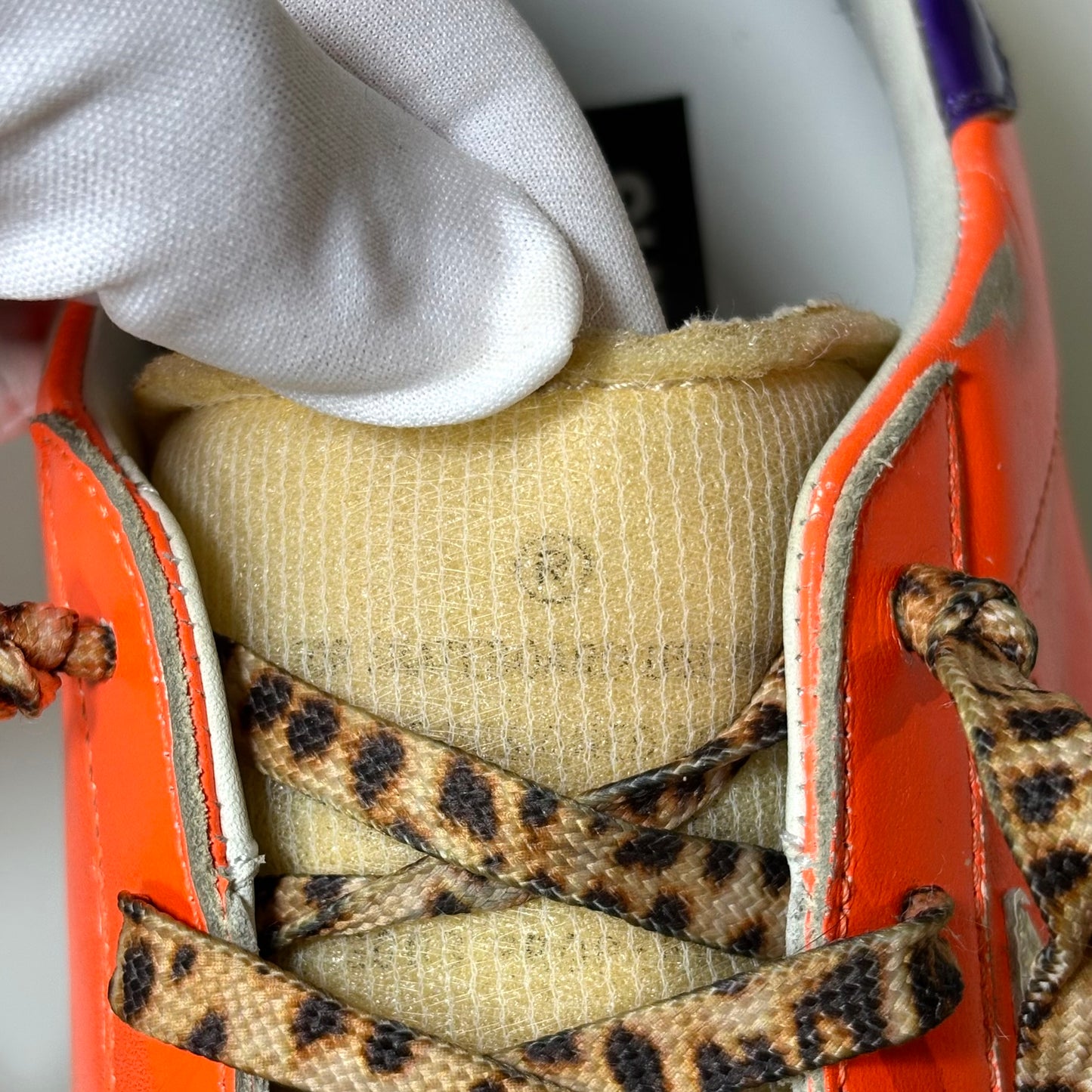 Golden goose Superstar arancione tallone blu 40