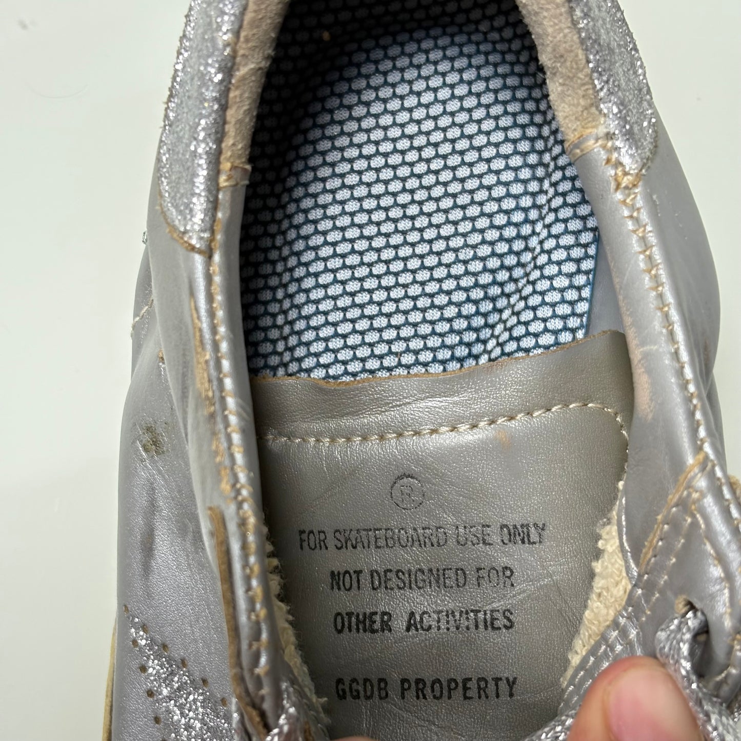 Golden goose Superstar grigio e glitterato argento 35