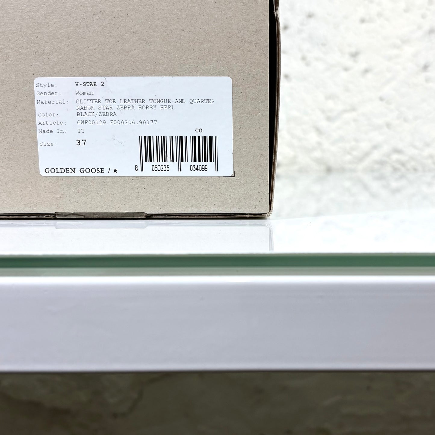 Golden goose V-Star 2 nere punta a paillettes 37